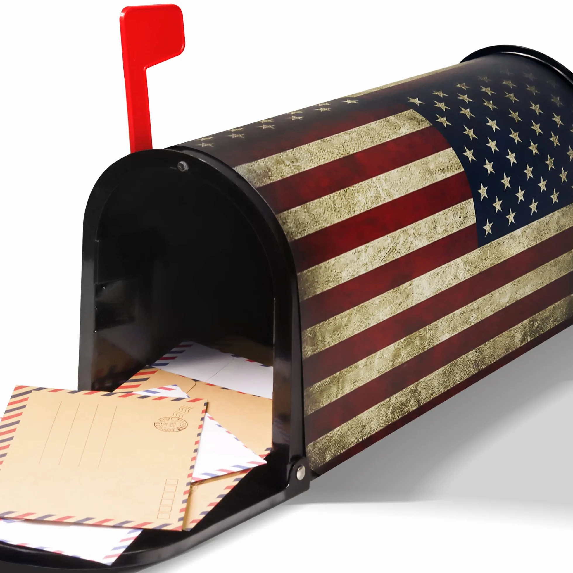 Anley Magnetic retro flaga USA okładki skrzynki pocztowej 21x18 w-świetna dekoracja na 4 lipca Dzień Niepodległości Dzień Pamięci-Vintage American USA Patriotyczna skrzynka pocztowa okłady dla standardowej skrzynki pocztowej w USA