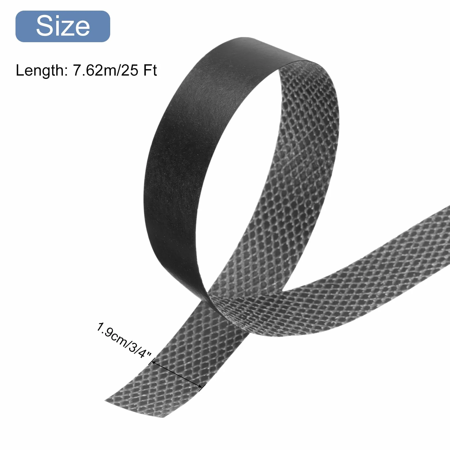 QUARKZMAN Obrzeże forniru drewnianego 3/4 cala x 25 ft do naprawy mebli, czarne