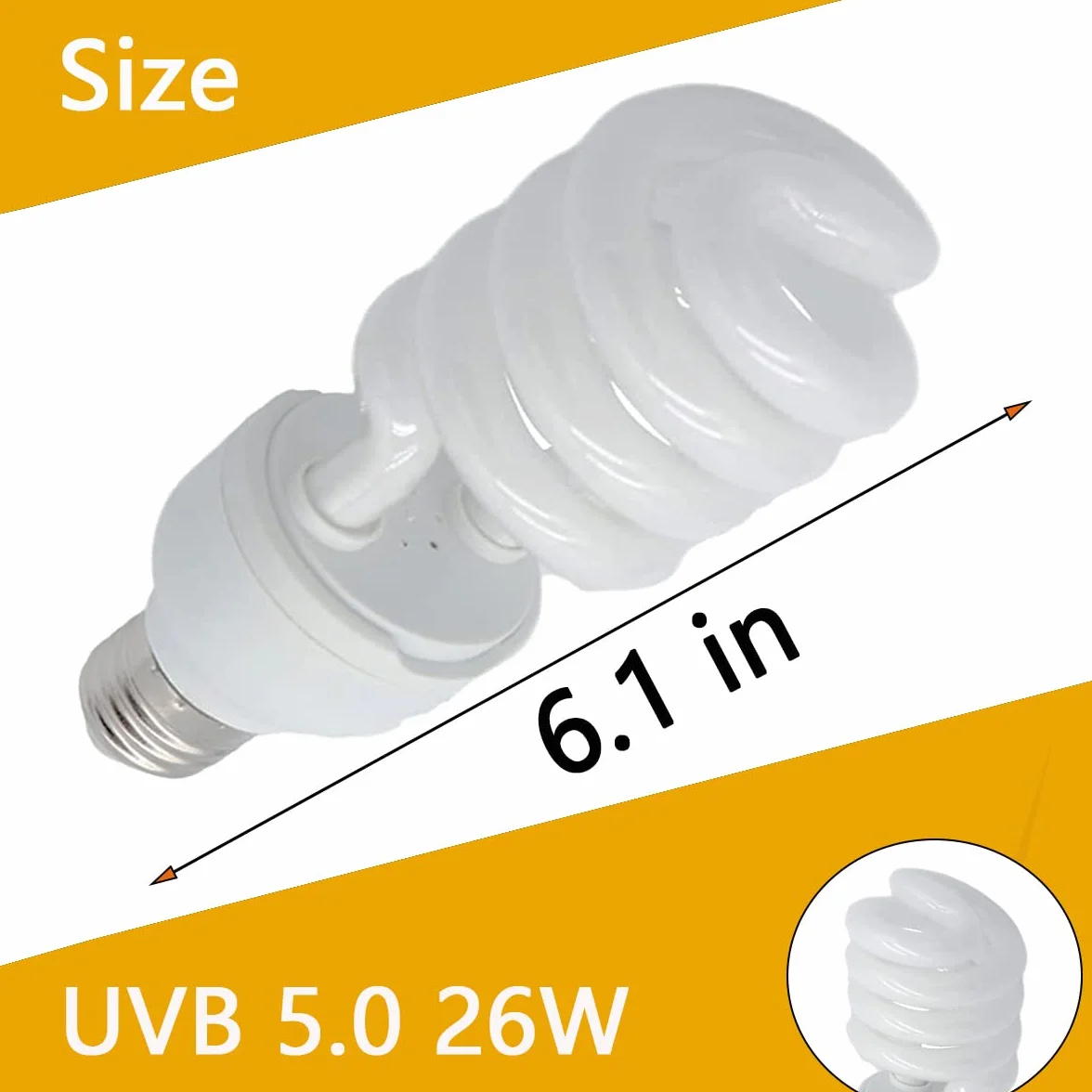 Żarówki UVB dla gadów Żarówka żółwia dla żółwi wodnych Tropikalne lampy terrarium Energooszczędny suplement wapnia dla płazów lasów deszczowych jaszczurka wąż (UVB5.0 26W)