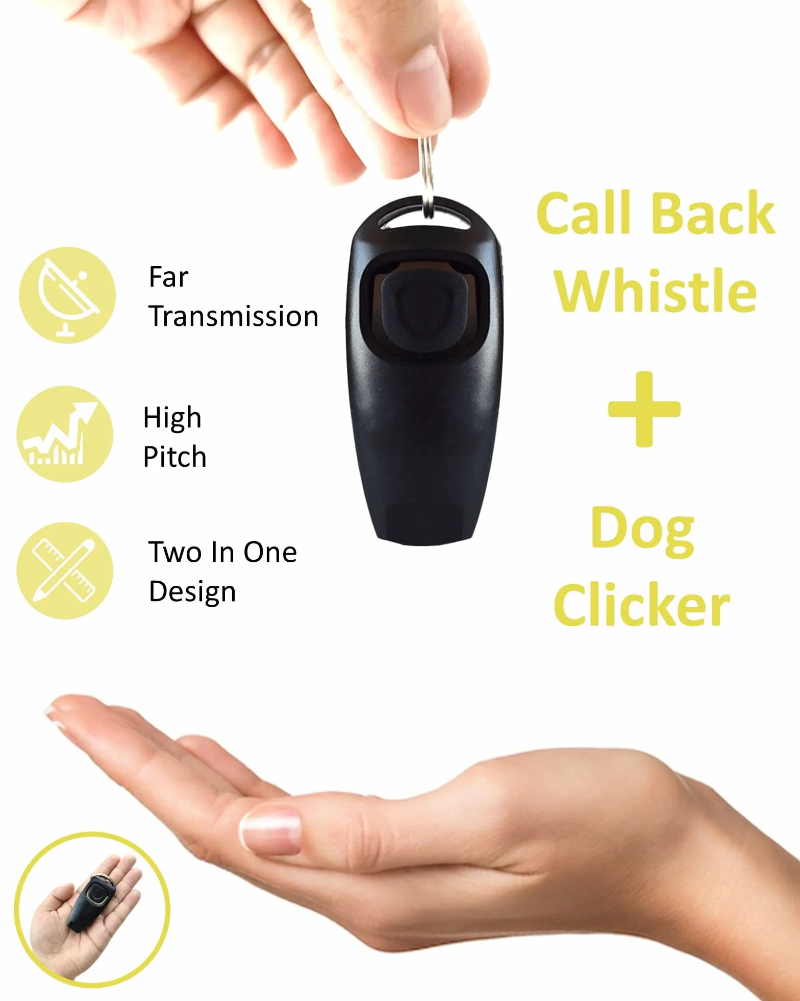 Gwizdek dla psa Rütter gwizdek dla psa o wysokiej częstotliwości kliker, zestaw clicker do treningu psa