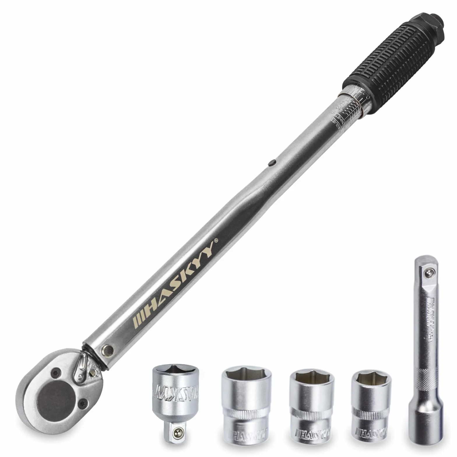 HASKYY 1/2" Klucz dynamometryczny 28-210 Nm odwracalna grzechotka napędowa