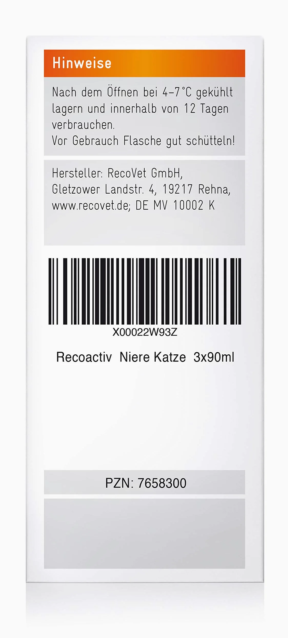 Recoactiv Suplement Diety na Nerki dla Kotów, 90 ml, 3 Sztuki