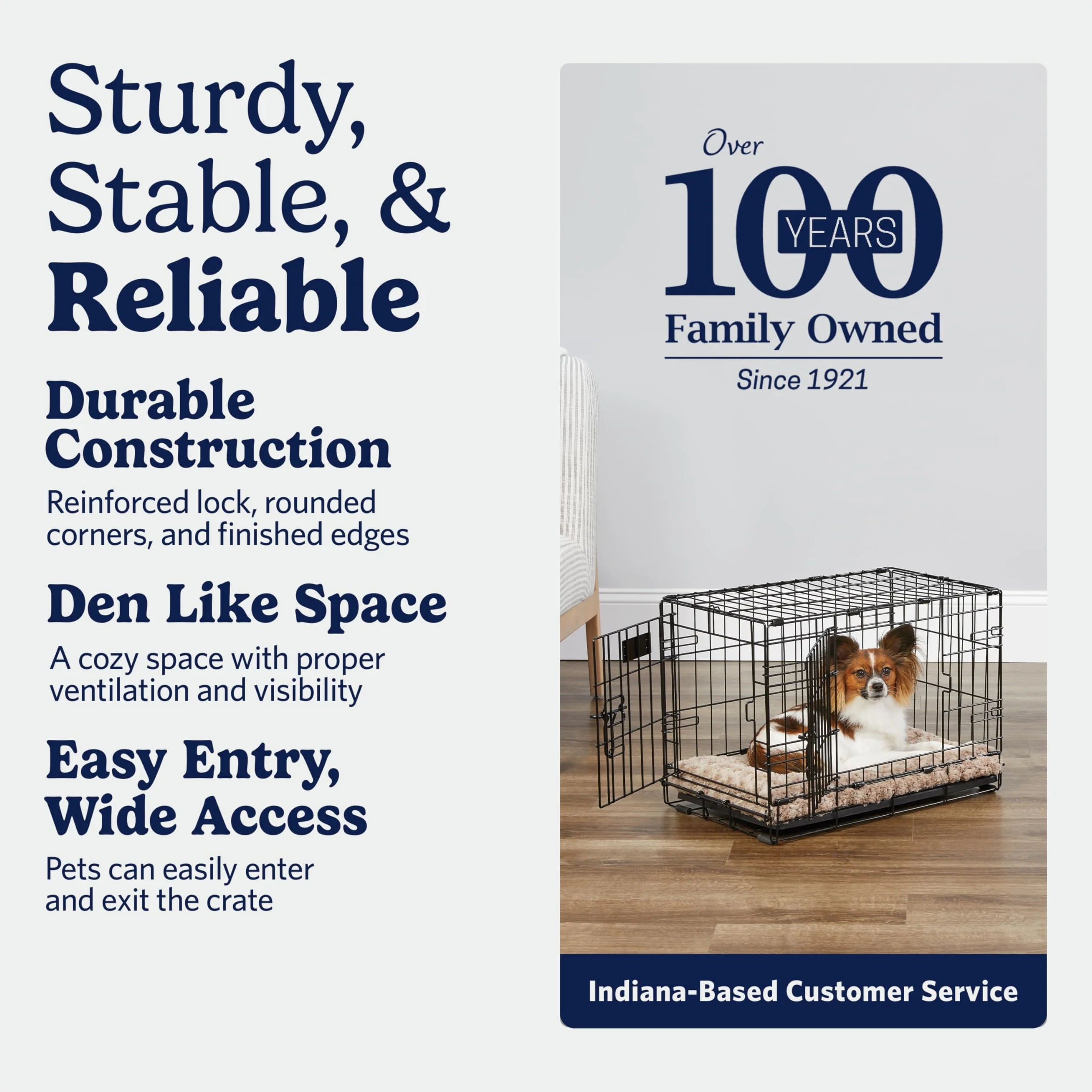 MidWest Homes for Pets Nowo ulepszona podwójna skrzynia dla psa iCrate o długości 58,42 cm, zawiera szczelną patelnię, nóżki chroniące podłogę, panel działowy i nowe opatentowane funkcje, czarna,
