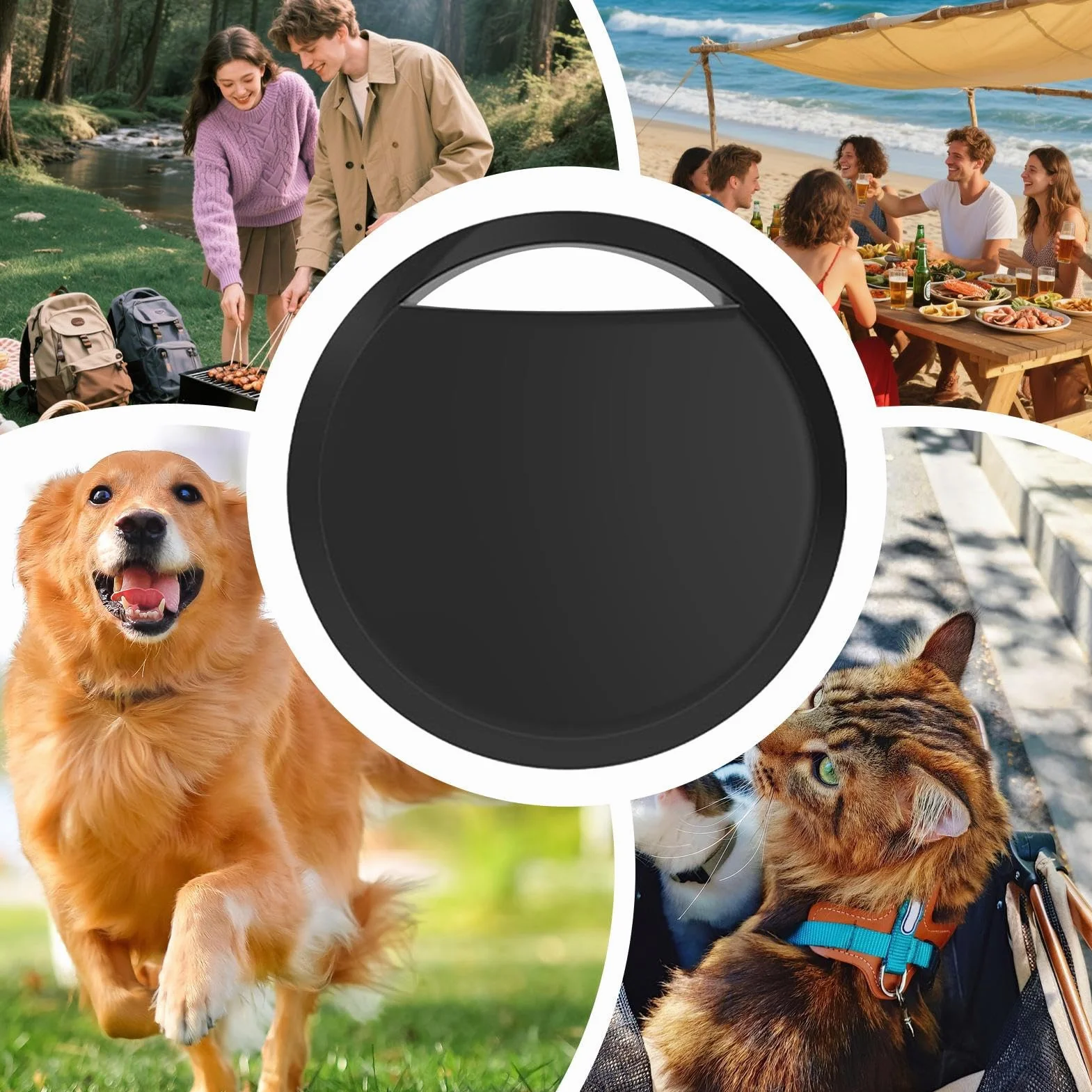 Inteligentny tracker GPS lokalizator psów kotów | Audio-wizualne alerty i dalekiego zasięgu geodetekcja do walizki, portfeli, kluczy, plecaka i zwierząt