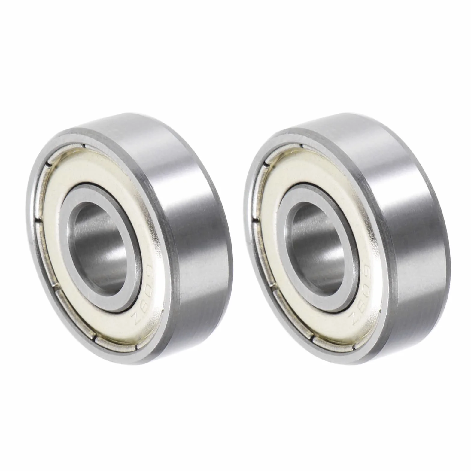 QUARKZMAN 608ZZ 8x22x7mm Łożyska kulkowe x 2szt Chrom Stal do maszyn i narzędzi, [Podwójne pancerne, ABEC3]