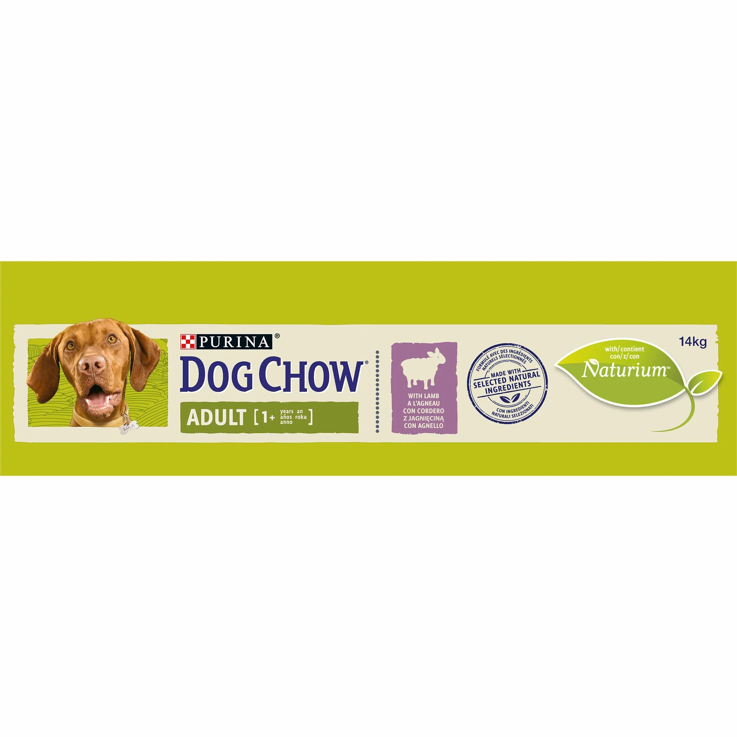 PURINA DOG CHOW | Dorosły | Karma dla dużych psów | Jagnięcina | Zestaw 1 szt. | 14 kg | Torba