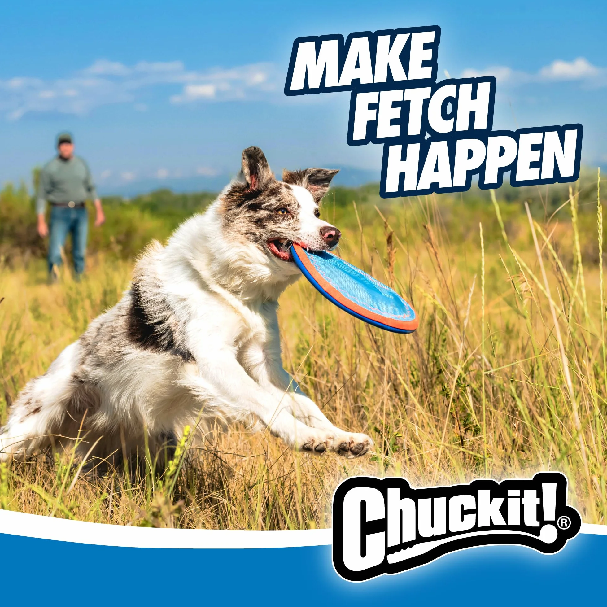 Chuckit Paraflight Max Glowzielony/niebieski, L