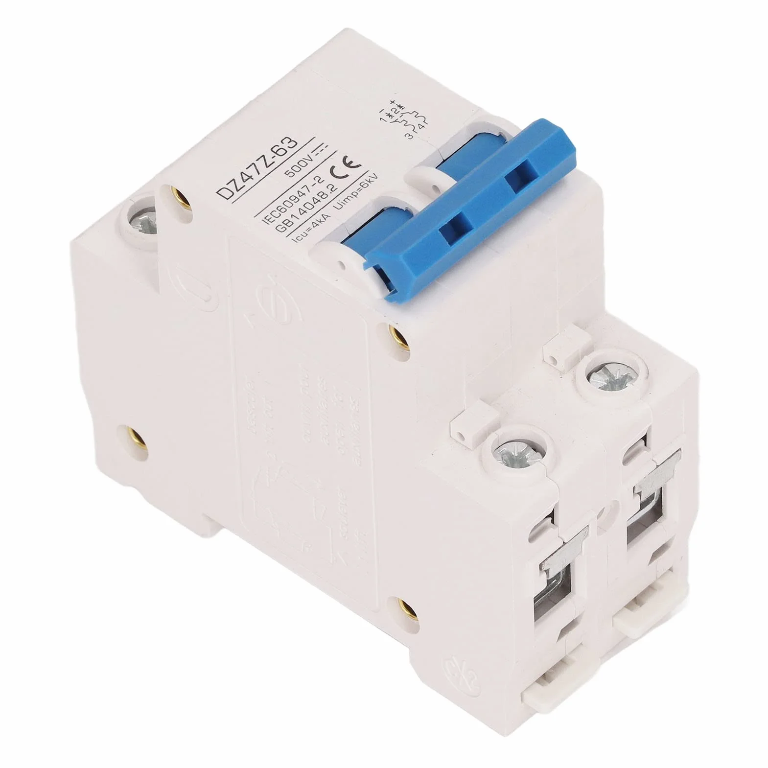 FILFEEL Wyłącznik 2P DC 4kA Icu 6kV Uimp Szybkie Wyzwalanie dla Systemów Fotowoltaicznych i Nie Tylko (20A)