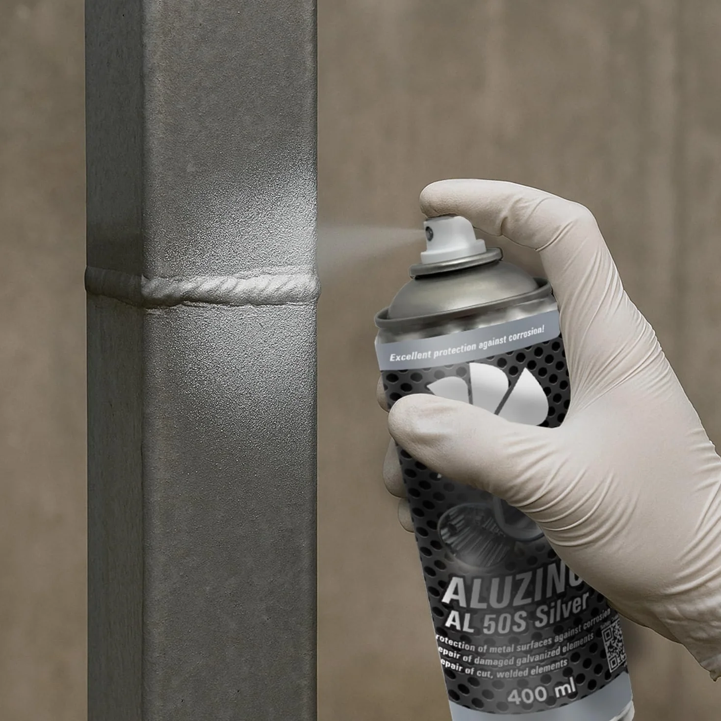 AABCOOLING Farba do Metalu w Sprayu Alucynk AL 50S Srebrny 400ml Antykorozyjna