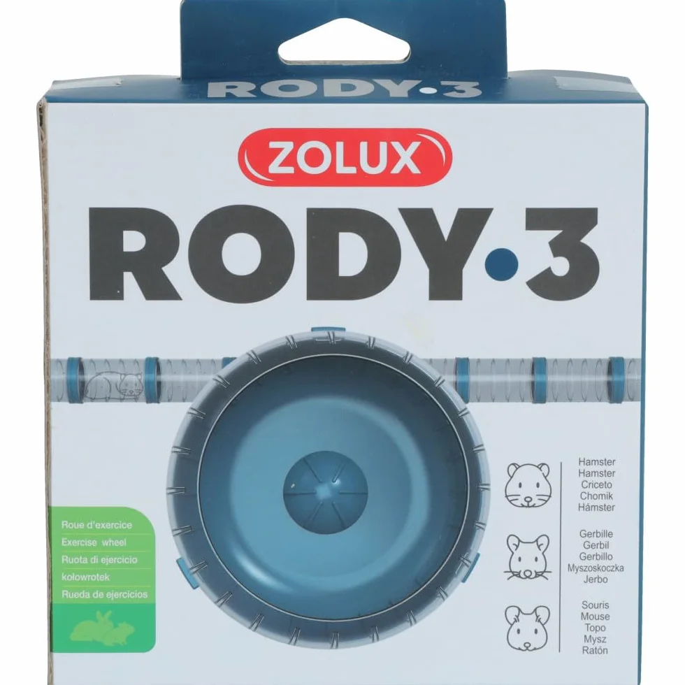 Zolux Rody3 Kołowrotek, Niebieski, 14 x 14 x 8.5 cm