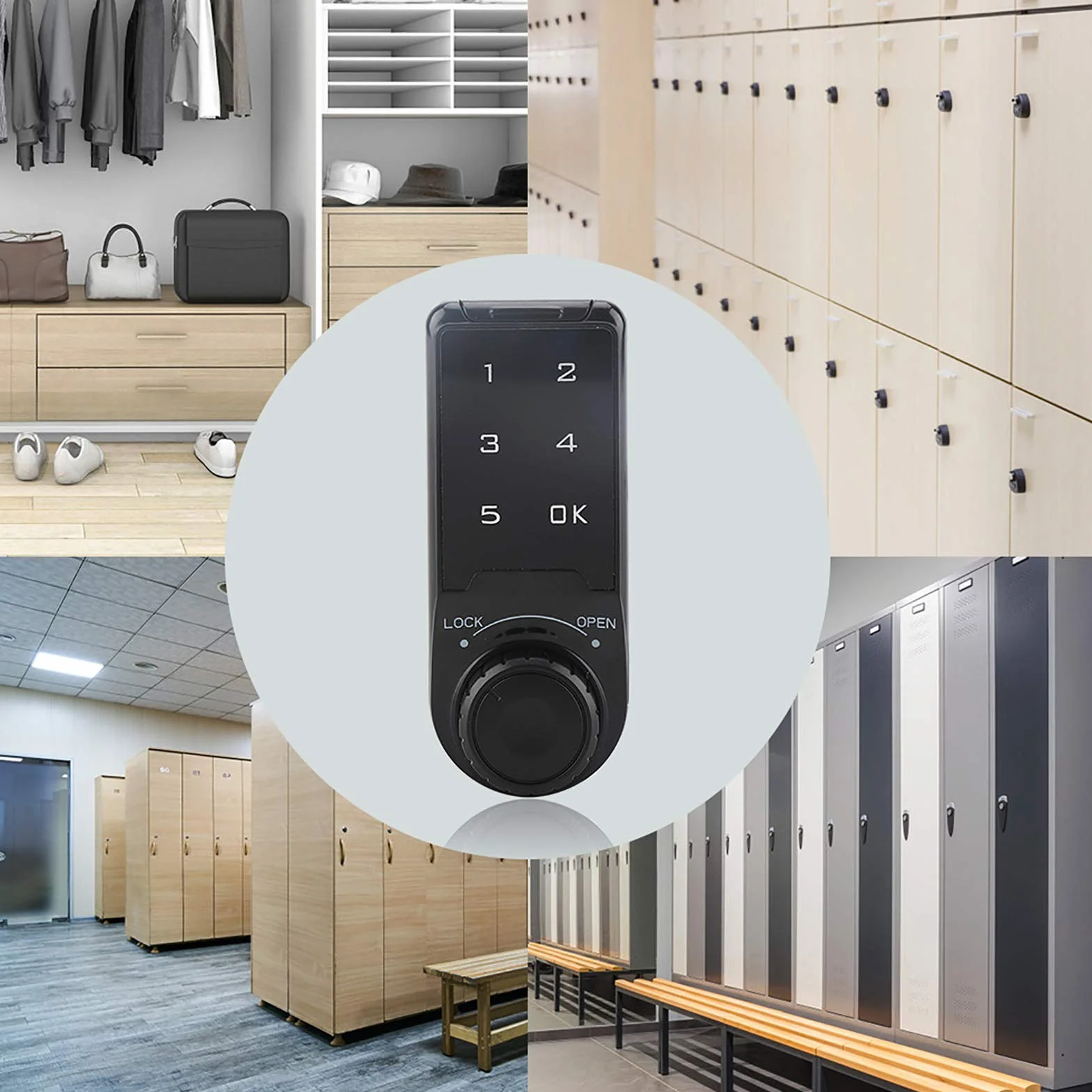 Zamek elektroniczny Touch, cyfrowa klawiatura, zamek szyfrowy, zamek szyfrowy, zamek szyfrowy, do szafy, na ubrania (rozmiar L=30)