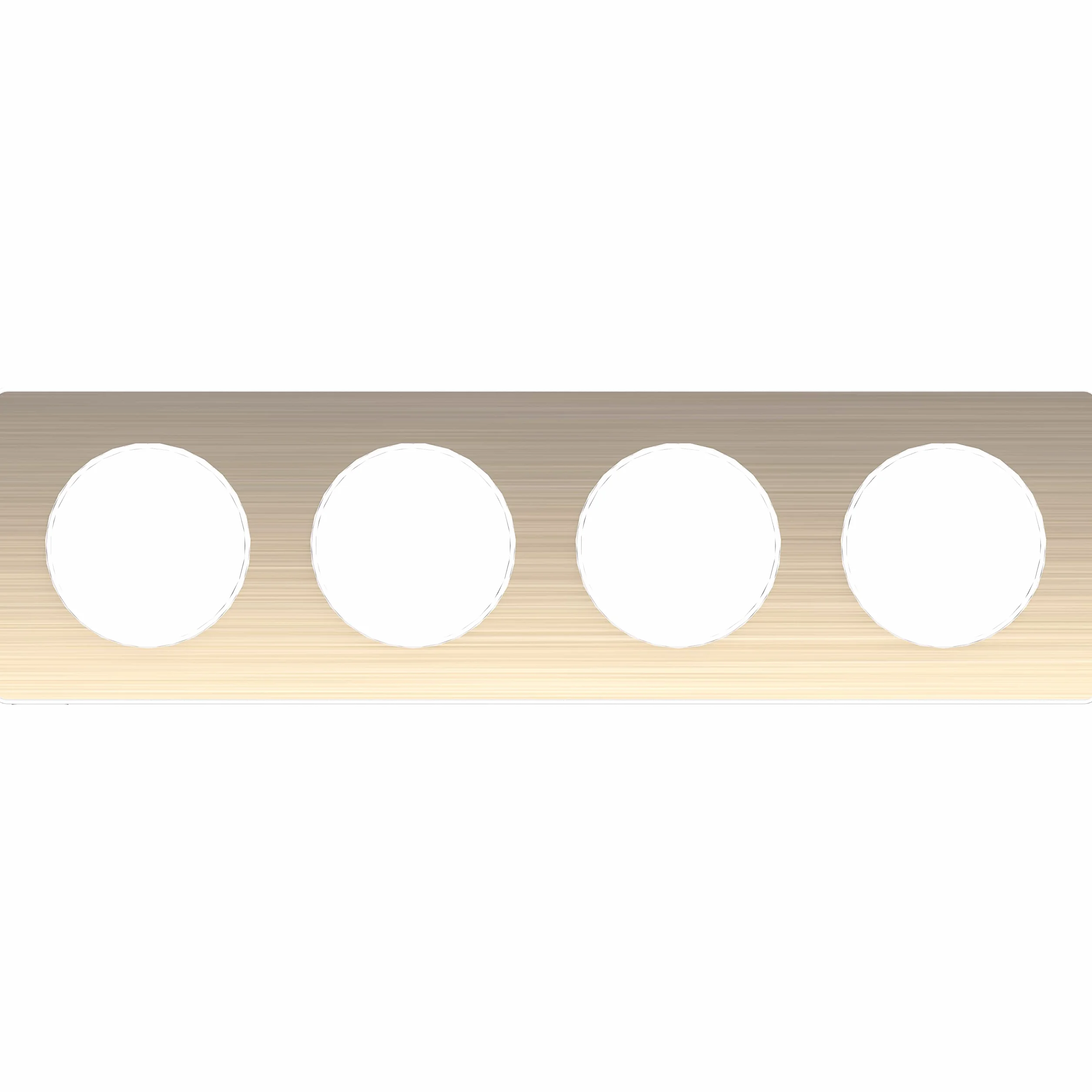 SCHNEIDER - Plaque odace touch matière avec liseré blanc entraxe 71 mm - SCH-ODACE-TOUCH-MATIERE-LISEREBL - bronze brossé, 71 mm, 4, 57,54