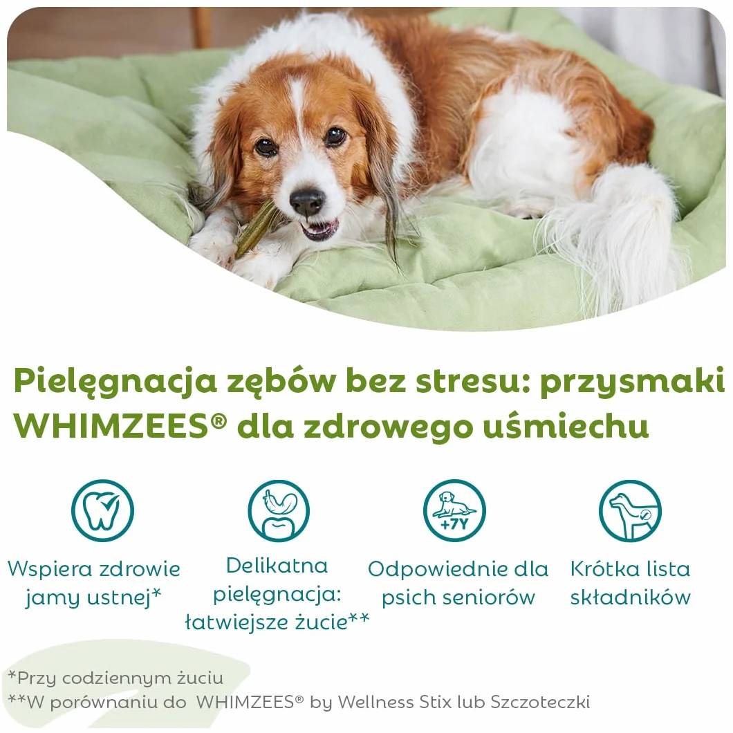 WHIMZEES Soft Stix S, 28 Sztuk – Rozmiar S, Gryzaki Dentystyczne dla Małych Psów, Naturalne, Bezzbożowe, Bez Dodatku Cukru