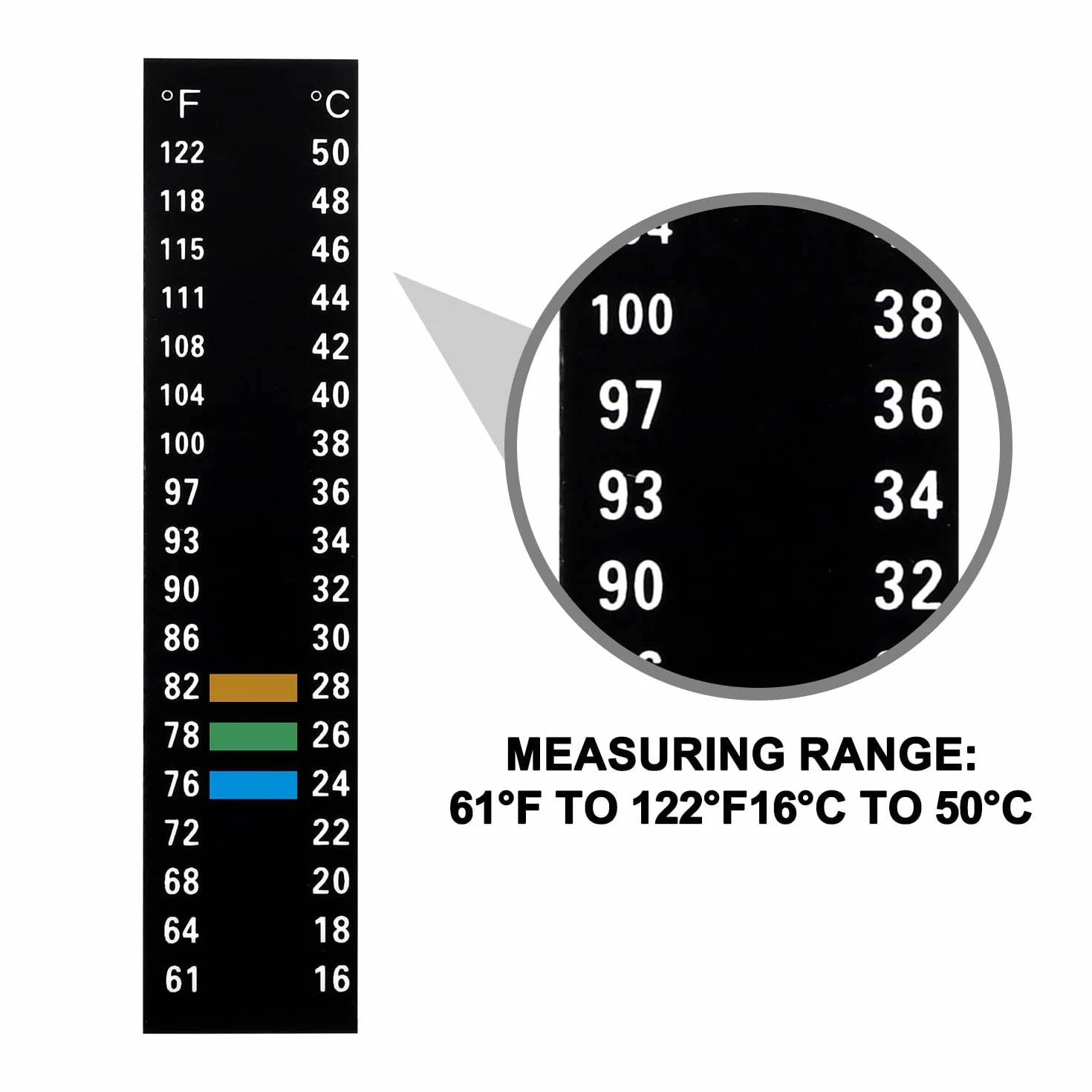 4szt Pasek Termometru do Akwarium, Naklejka z Temperatura Klejaca do Akwarium Pasek Testowy do Akwarium Pasek do Akwarium Termometr do Akwarium Przyklejony do Akwarium Browarniczego