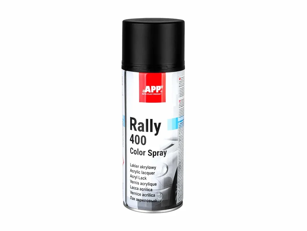 APP Rally 400 Color Spray Lakier akrylowy czarny matowy 400ml