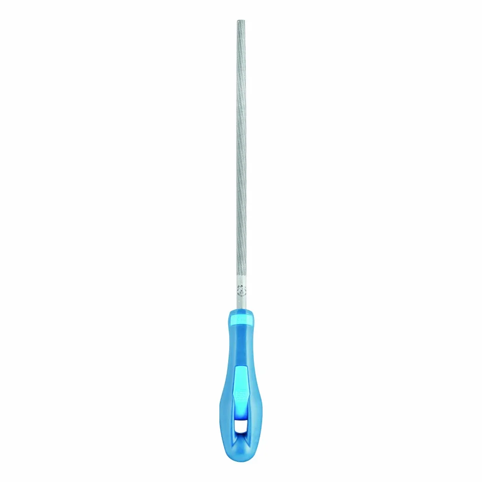 PFERD Pilnik warsztatowy okrągły, 150 mm, okrągły pilnik, nacięcie krzyżowe H2, w zestawie ergonomiczny uchwyt do pilnika, 11214157 – do uniwersalnego cięcia i prac prostotniczych