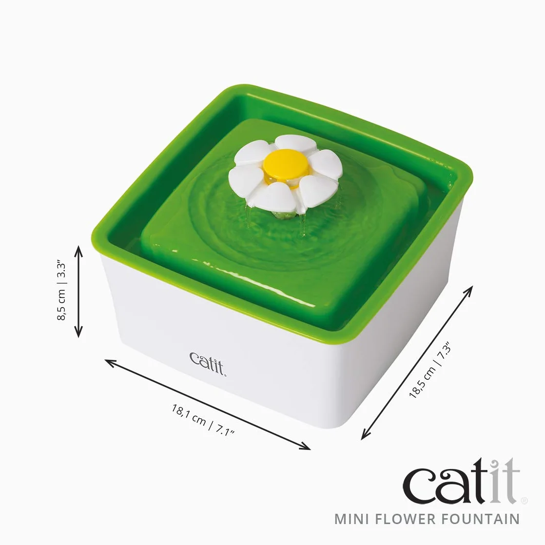 Catit 43735W Piodło Fontanna Dla Kota, 1,5 l, Biały/Zielony