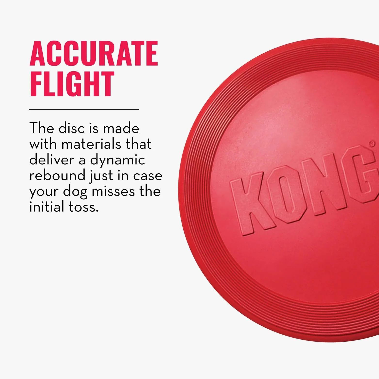 KONG ulotka – wytrzymała frisbee dla psów z naturalnego kauczuku – dla dużych psów