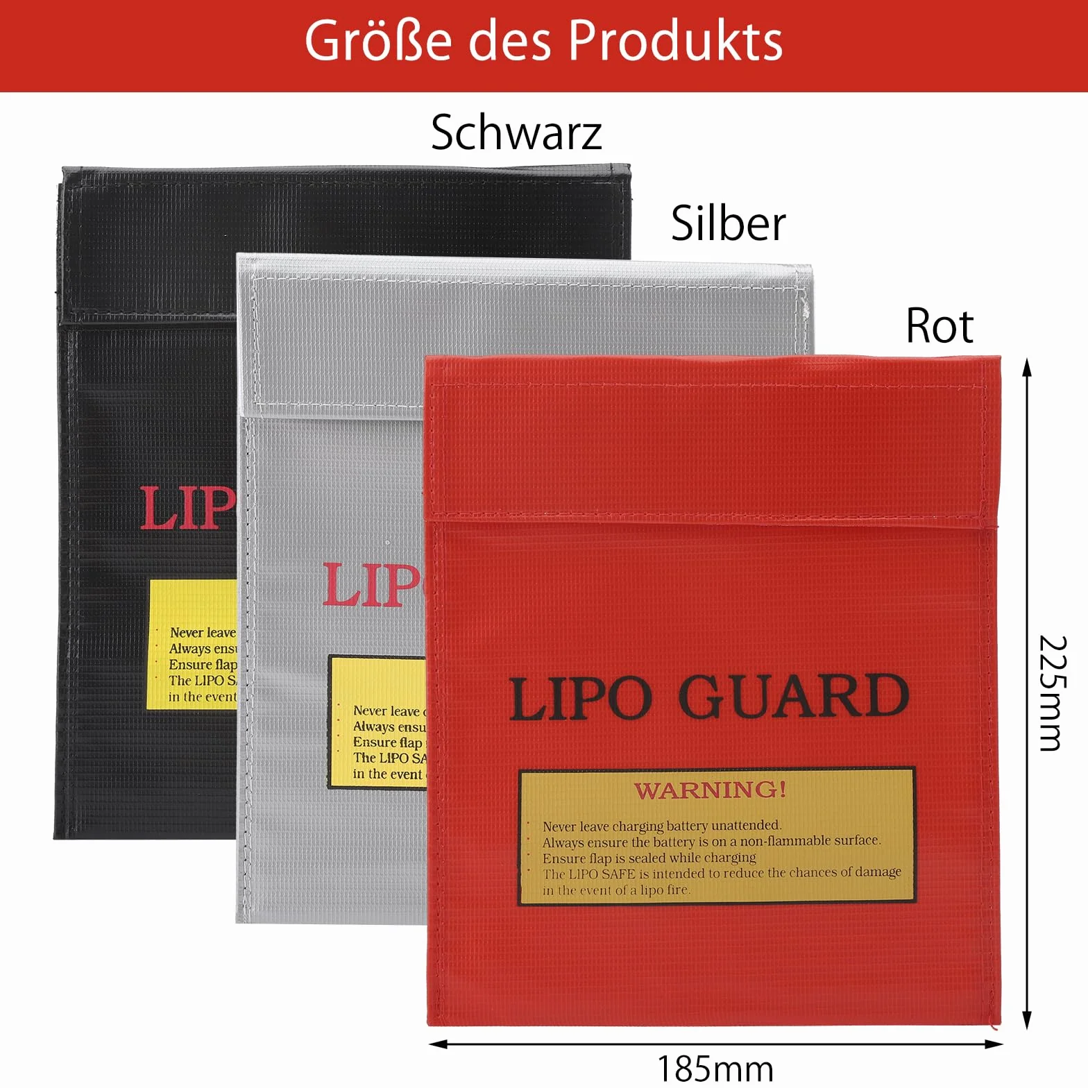 TNSLAND 3 sztuki ogniotrwałych i wodoszczelnych sejfów Lipo Safety Bag torba na baterie