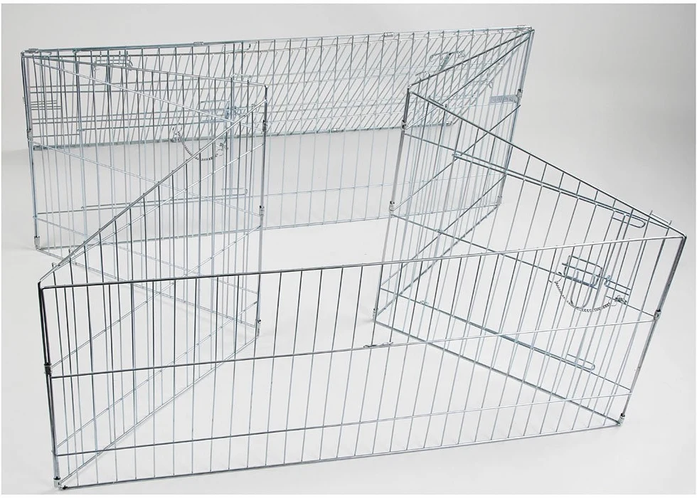 Kerbl wybieg dla dużych królików i zajęcy 115x115x60 cm odstęp 3,5 cm wylot z dwoma drzwiami
