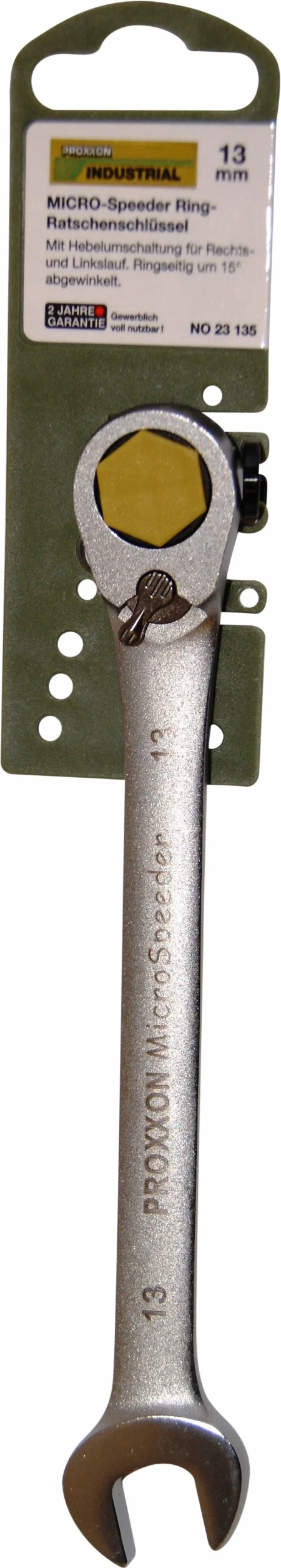 PROXXON 23135 MicroSpeeder 13 mm klucz płasko-oczkowy z grzechotką