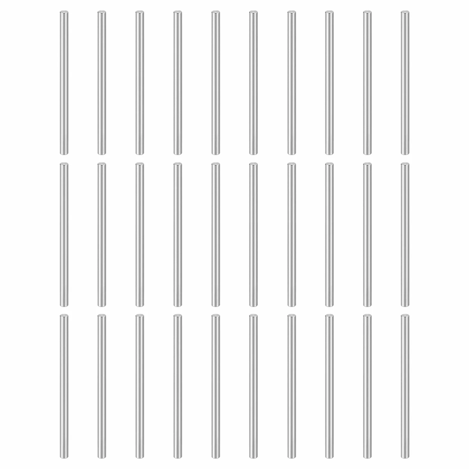 QUARKZMAN 100 sztuk kołków mocujących M3 (3 mm) x 55 mm 304 stal szlachetna cylindryczne kołki podporowe do regałów bolce elementy mocujące do urządzeń metalowych, mebli drewnianych "zrób to sam