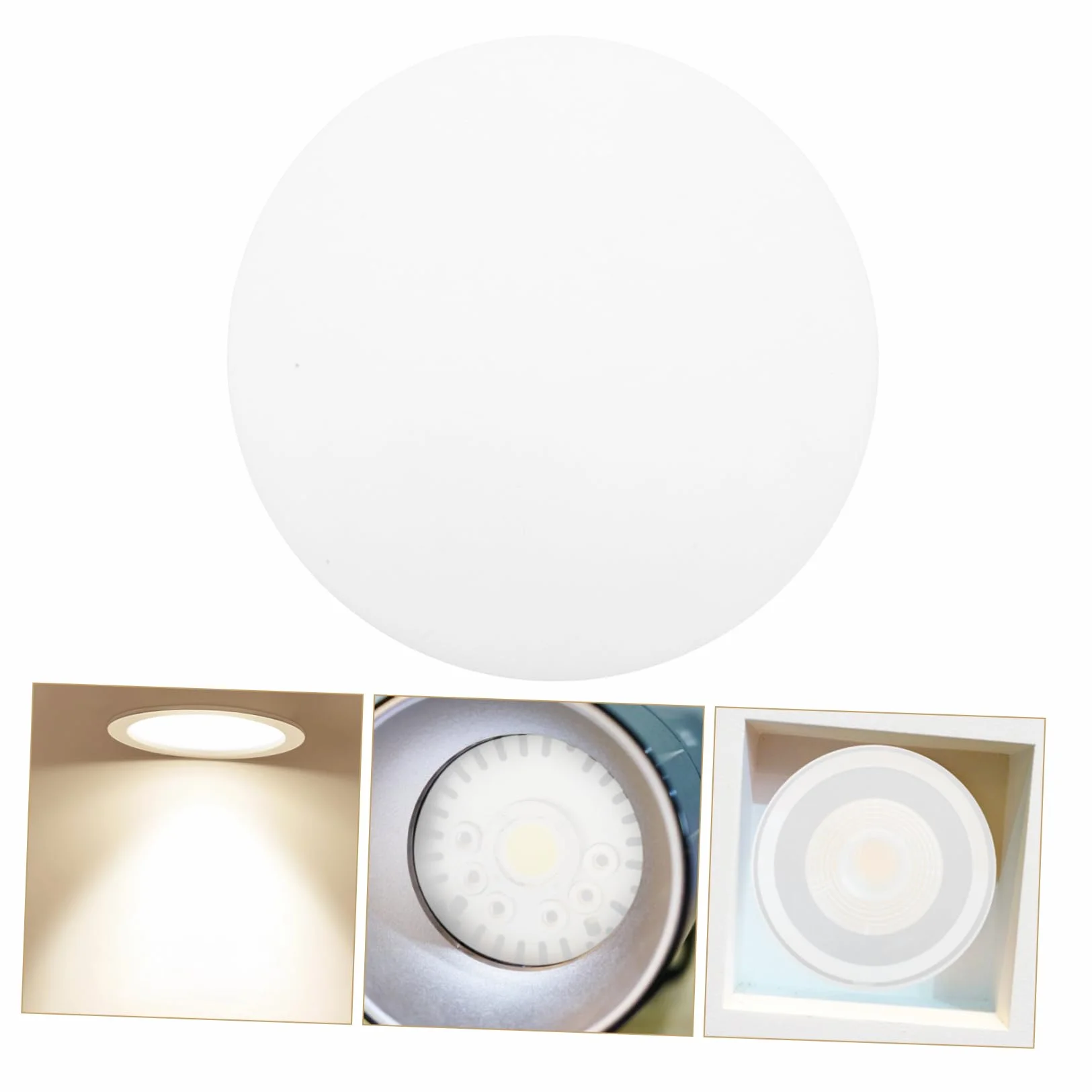 jojofuny 6kawałki Pokrywa Dyfuzora Światła Led Okrągłe Płytki Do Lamp Downlight Oślepiające Rozpraszające Światło Doskonała Transmisja Światła Kompatybilne z Różnymi Typami