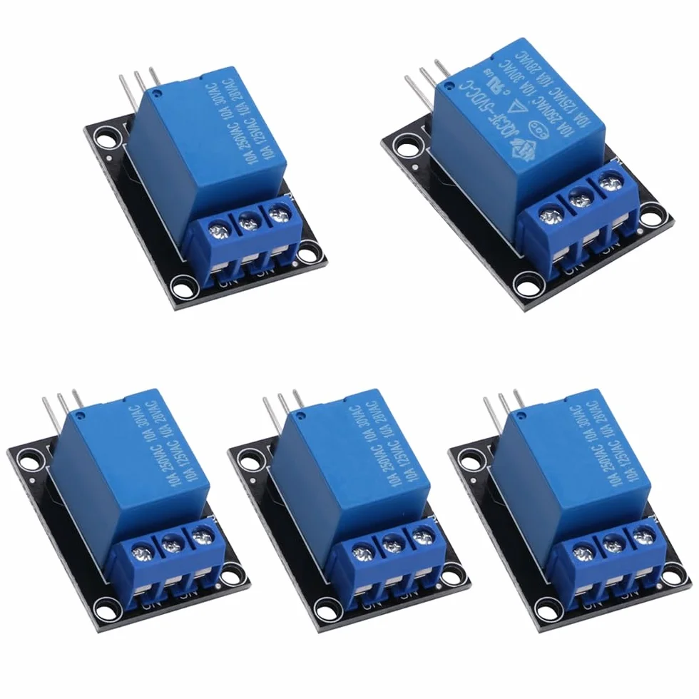 VooGenzek 5 Sztuk 5V 1-Kanałowy Moduł Przekaźnika Płyta Tarcza Wyzwalacz Wysokiego Poziomu dla PIC AVR DSP ARM Kompatybilny z Arduino