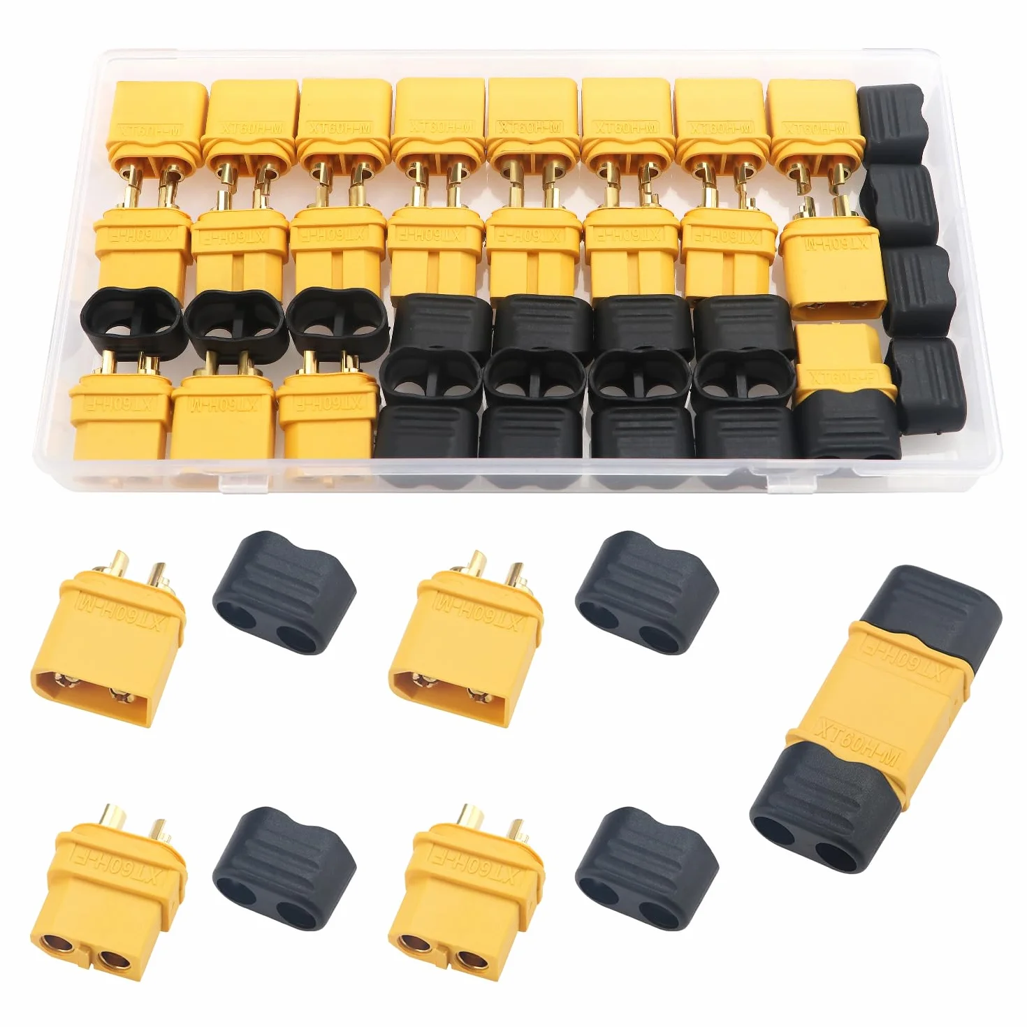 YIXISI 10 Par Złączy Baterii XT60H XT60, Złącze Męskie Żeńskie XT60H, Złącze Kurtki XT60H, do Baterii RC Lipo