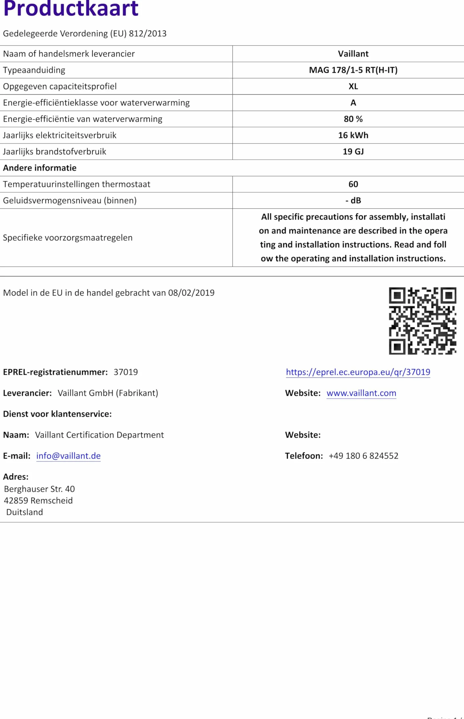 Vaillant zewnętrzny podgrzewacz wody gazowy 17 l outsideMAG 178/1-5 ErP