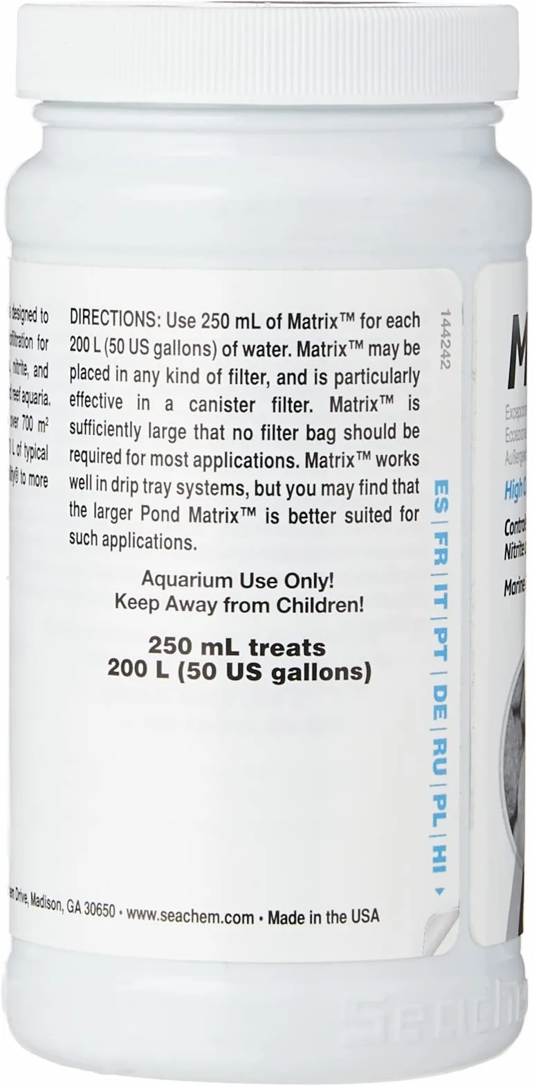 Seachem Matrix Bio Media, srebrny, 250 ml