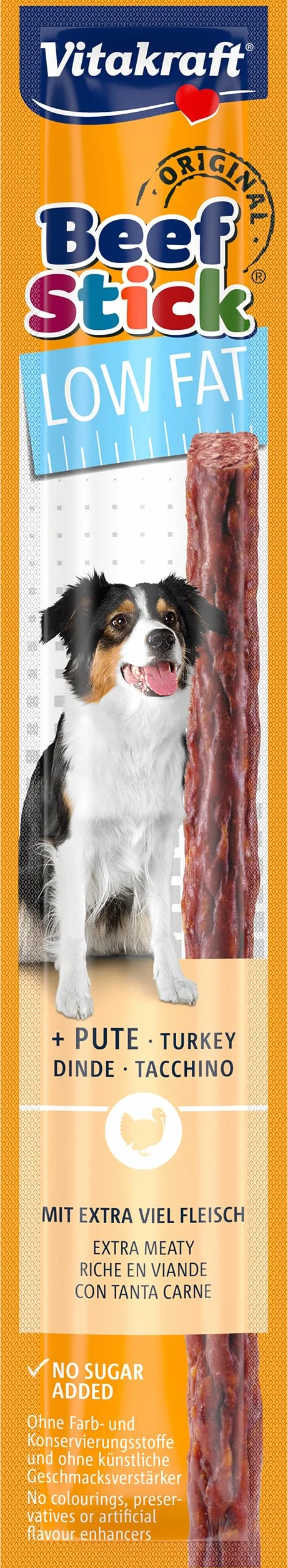 Vitakraft Beef Stick Low Fat Quadros Przysmak dla Psa, 12 gram
