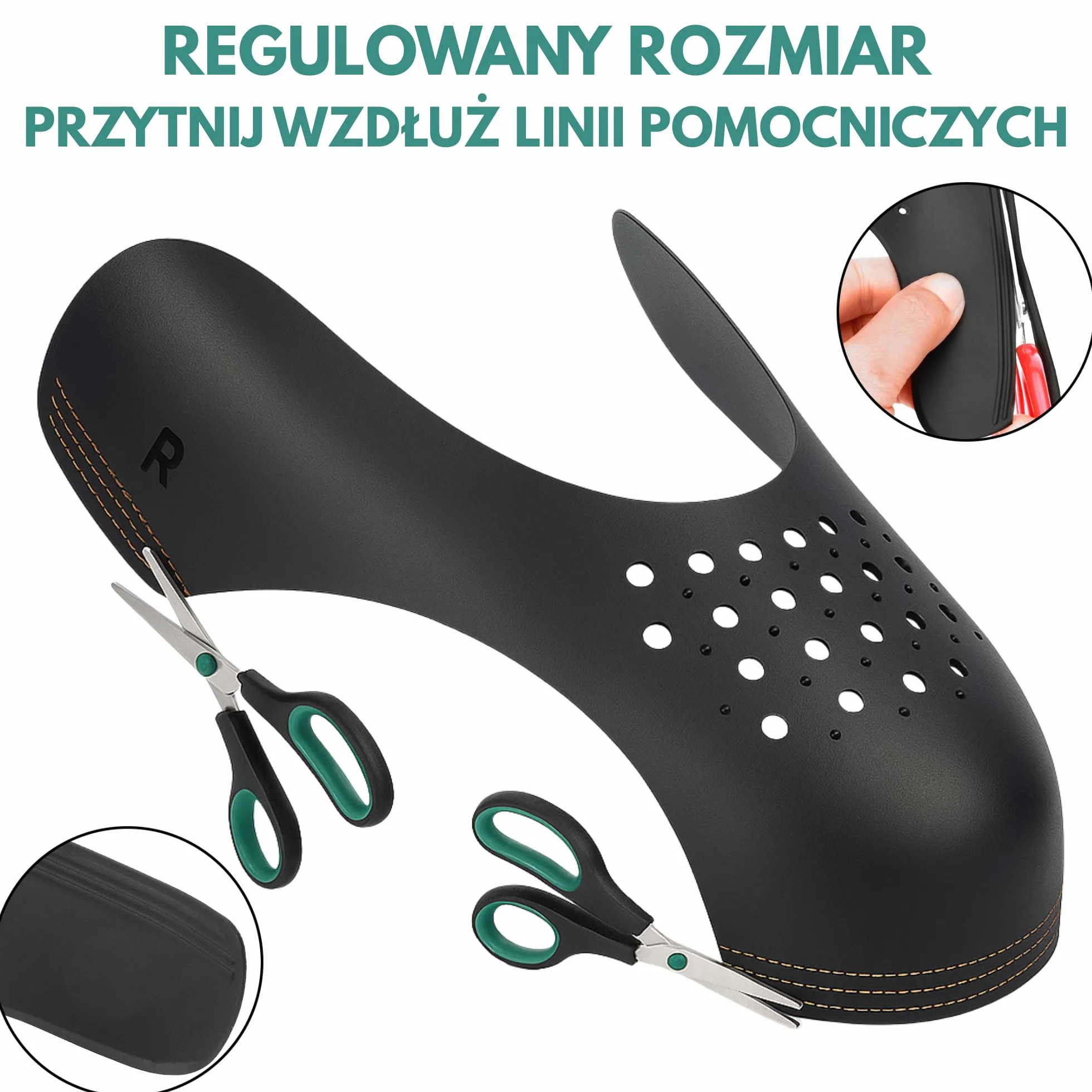 5 par ochraniaczy na zagniecenia butów Unisex rozmiar 40-47, Ochrony przed Zagnieceniami Obuwia, Osłony Pudełek na Palce, Ochronniki Obuwia, Zapobiegacze Zagnieceń dla Obuwia Sportowego, Air Force 1, Jordan 1, Dunks, Czarne