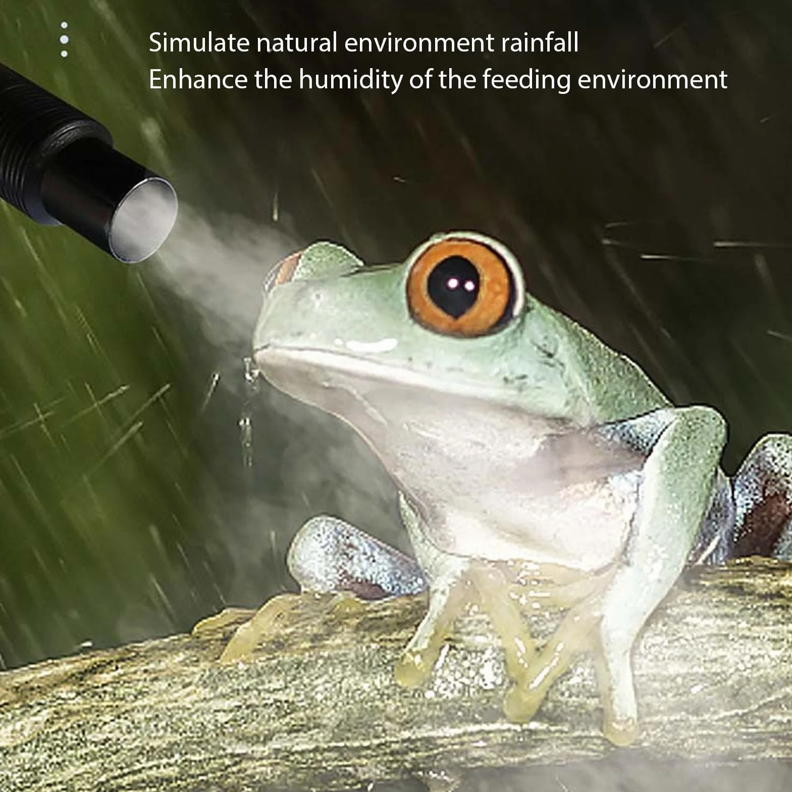 Terrarium Fogger Mister, Nawilżacz dla Gadów i Płazów z Zabezpieczeniem przed Brakiem Wody, System Zamgławiający do Terrarium, Wtyczka EU