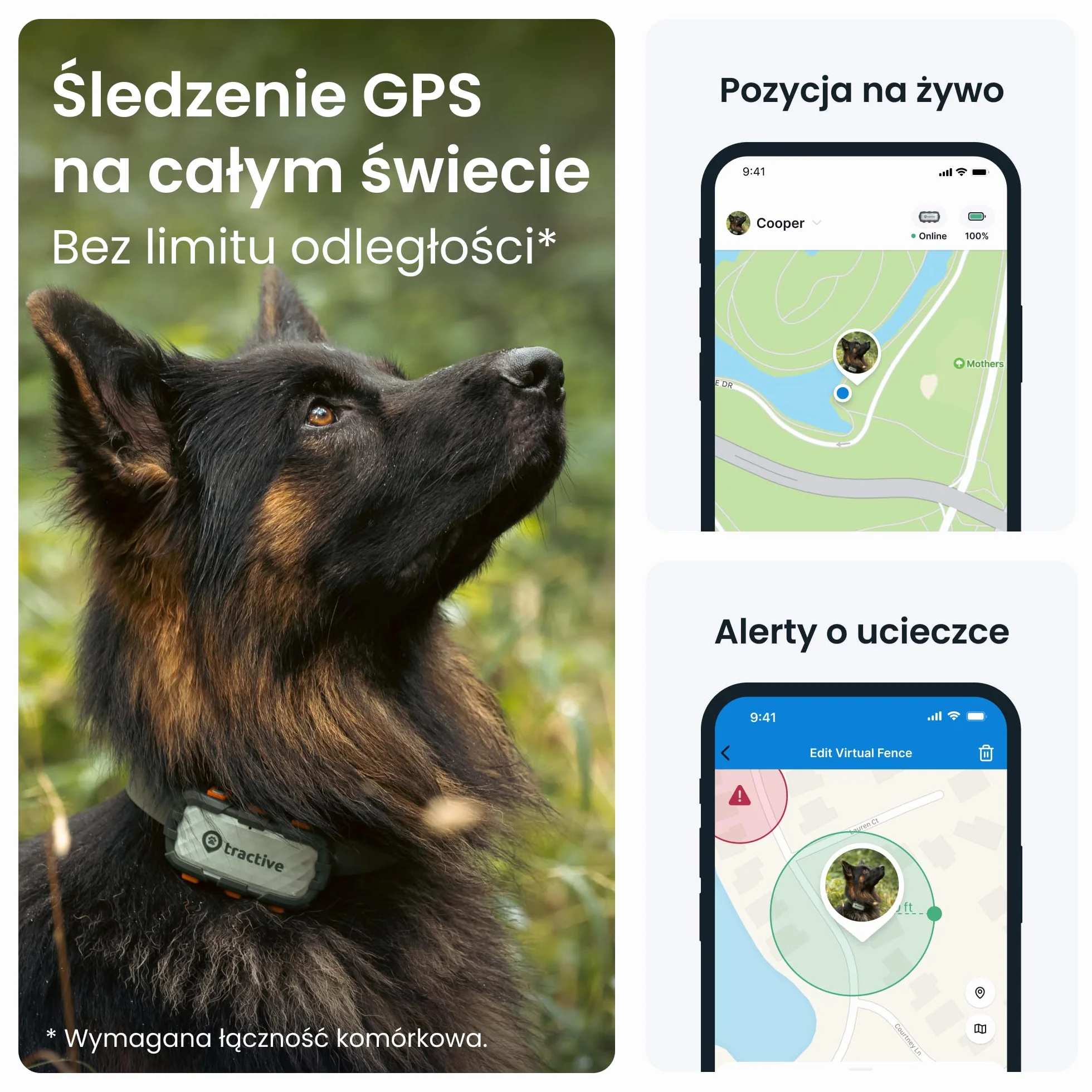 Tractive GPS XL Adventure — Lokalizator dla psa, Obudowa z włókna szklanego odporna na ugryzienia, Do miesiąca działania baterii, Śledzenie pozycji w czasie rzeczywistym na całym świecie