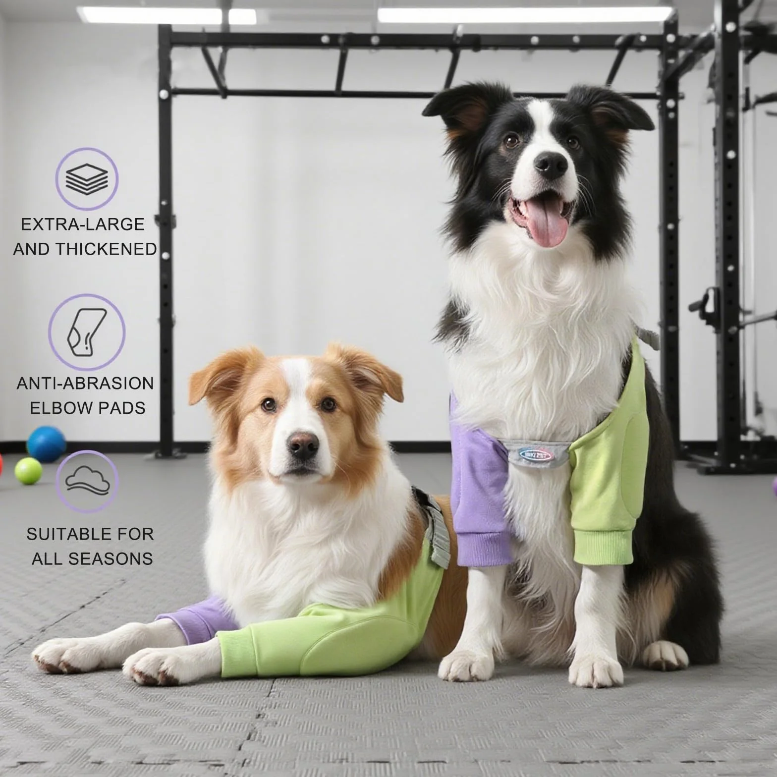 Fashion Recovery Sleeve dla psa, bandaż na łokieć psa, kontrastowe kolory, ochraniacz na łokcie dla psa przez cały rok, do leżenia, bandaż dla psa, odporne na ścieranie ochraniacze na nogi