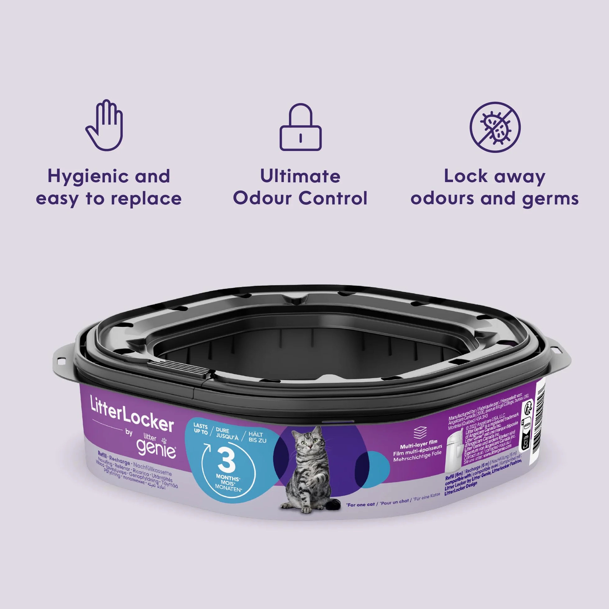 Litter Genie Litterlocker Kaseta Uzupełniająca, Liliowy, XL