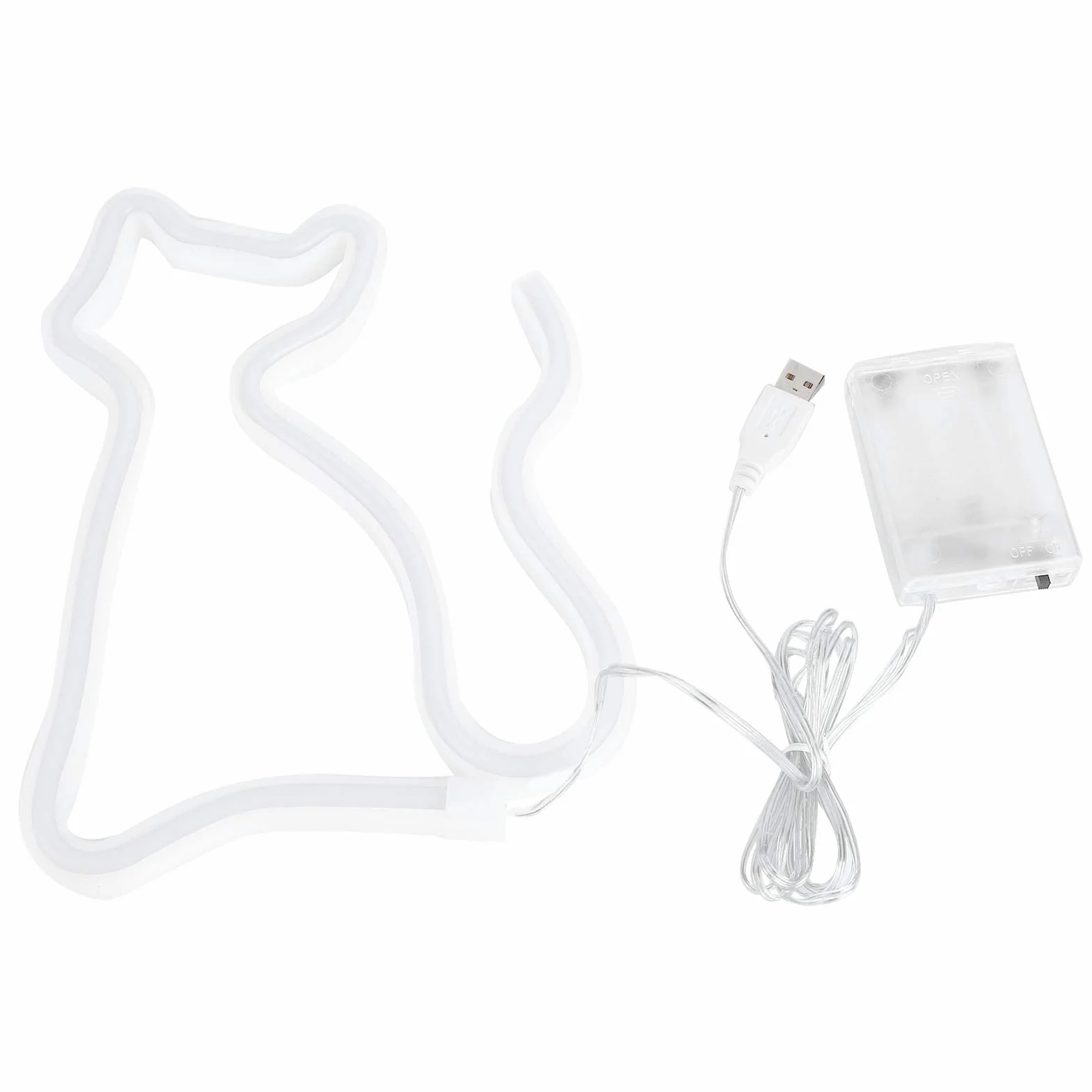 Neonowy znak LED, sztuka, dekoracyjne światła, dekoracja stołu, neonowa z podstawą, dla dzieci, chłopca i dziewczynki, do sypialni, wyjątkowy na każdą okazję (kot z