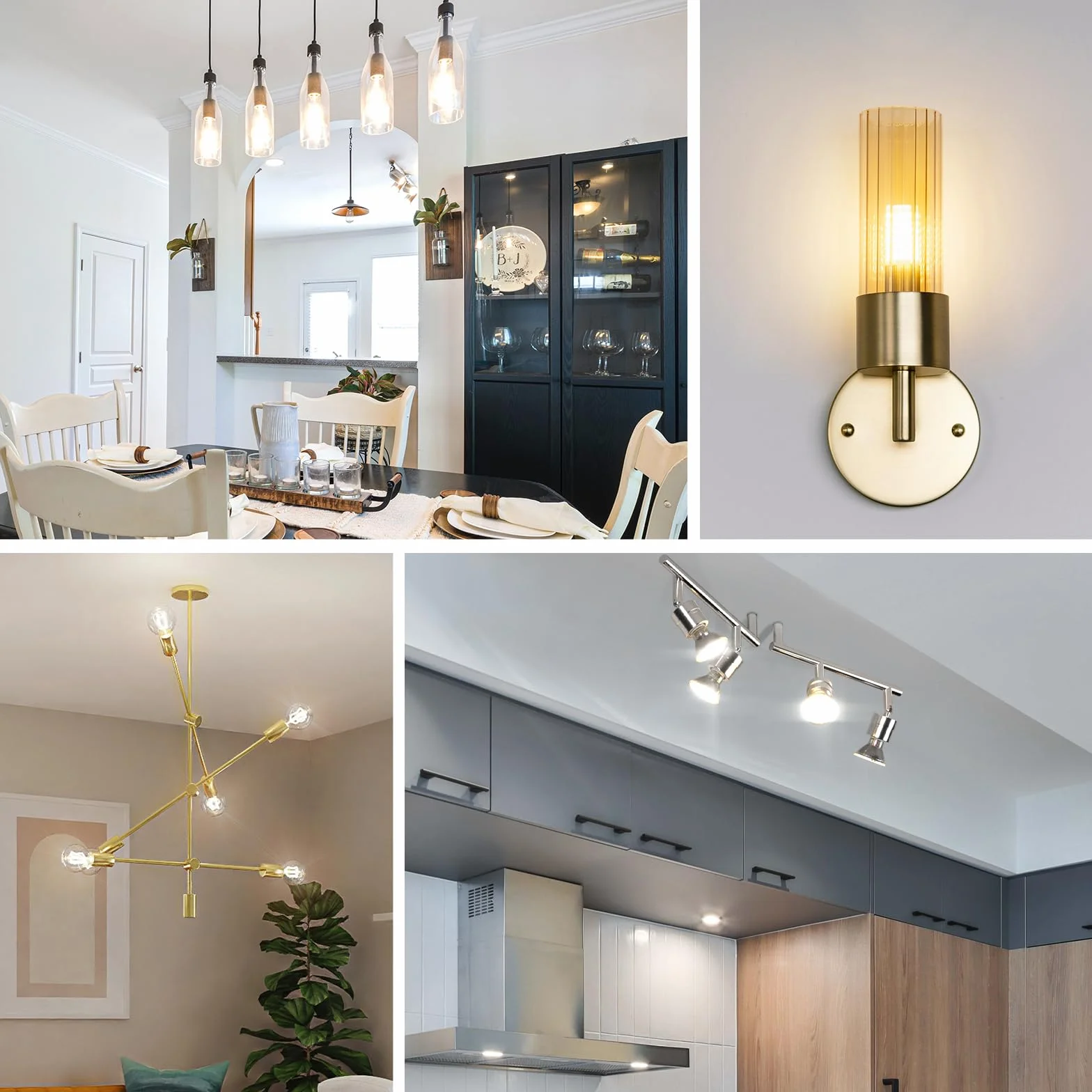 DiCUNO GU10 do E27 adapter gwintu lampy, konwerter GU10 do E27 do lampy LED/żaru/halogenu/CFL, 60 W, 250 V, maks. odporność na ciepło 125°, 6 sztuk