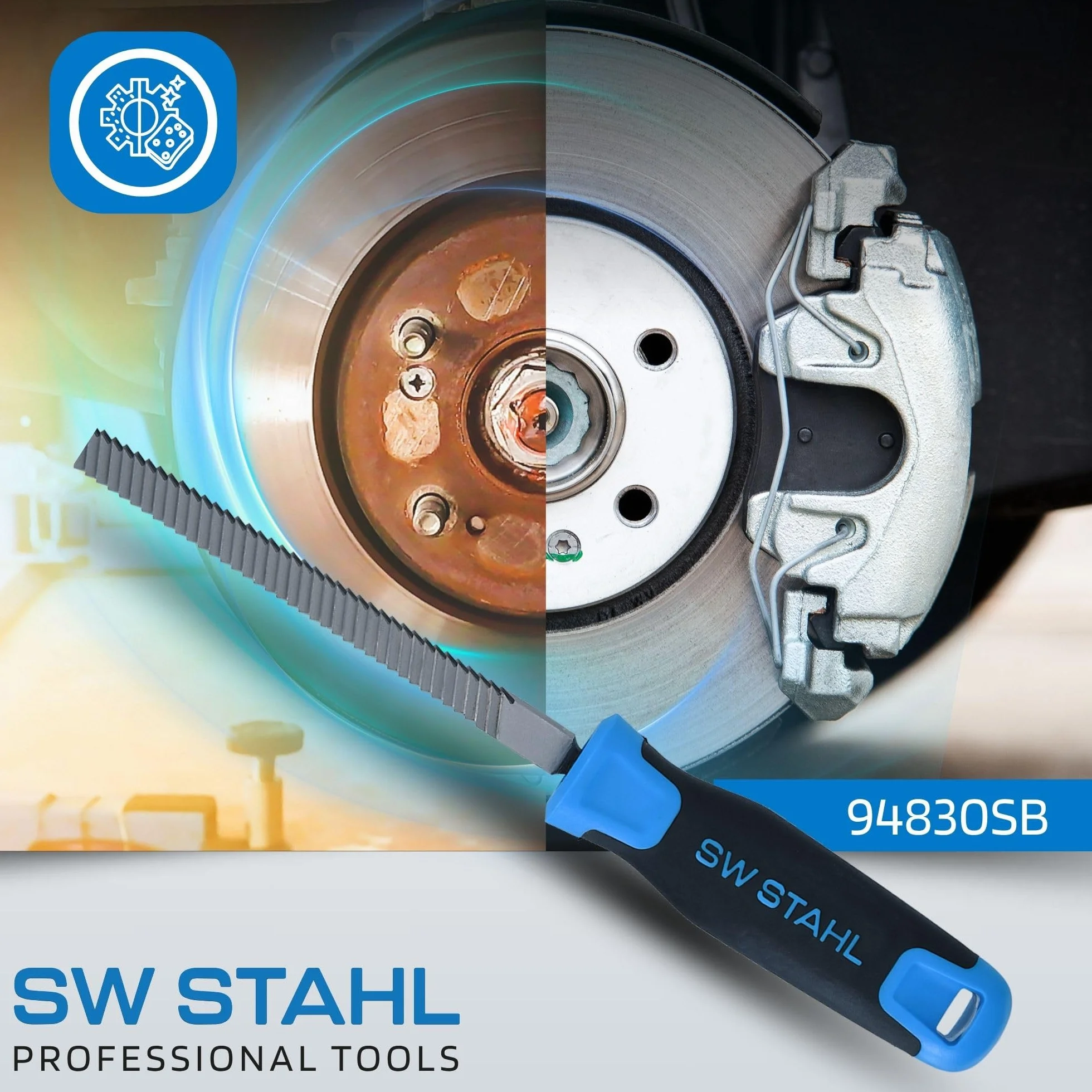 SW-Stahl 94830SB specjalny pilnik do zacisków i hamulcowych hamulcowy frezowany z 4 stron
