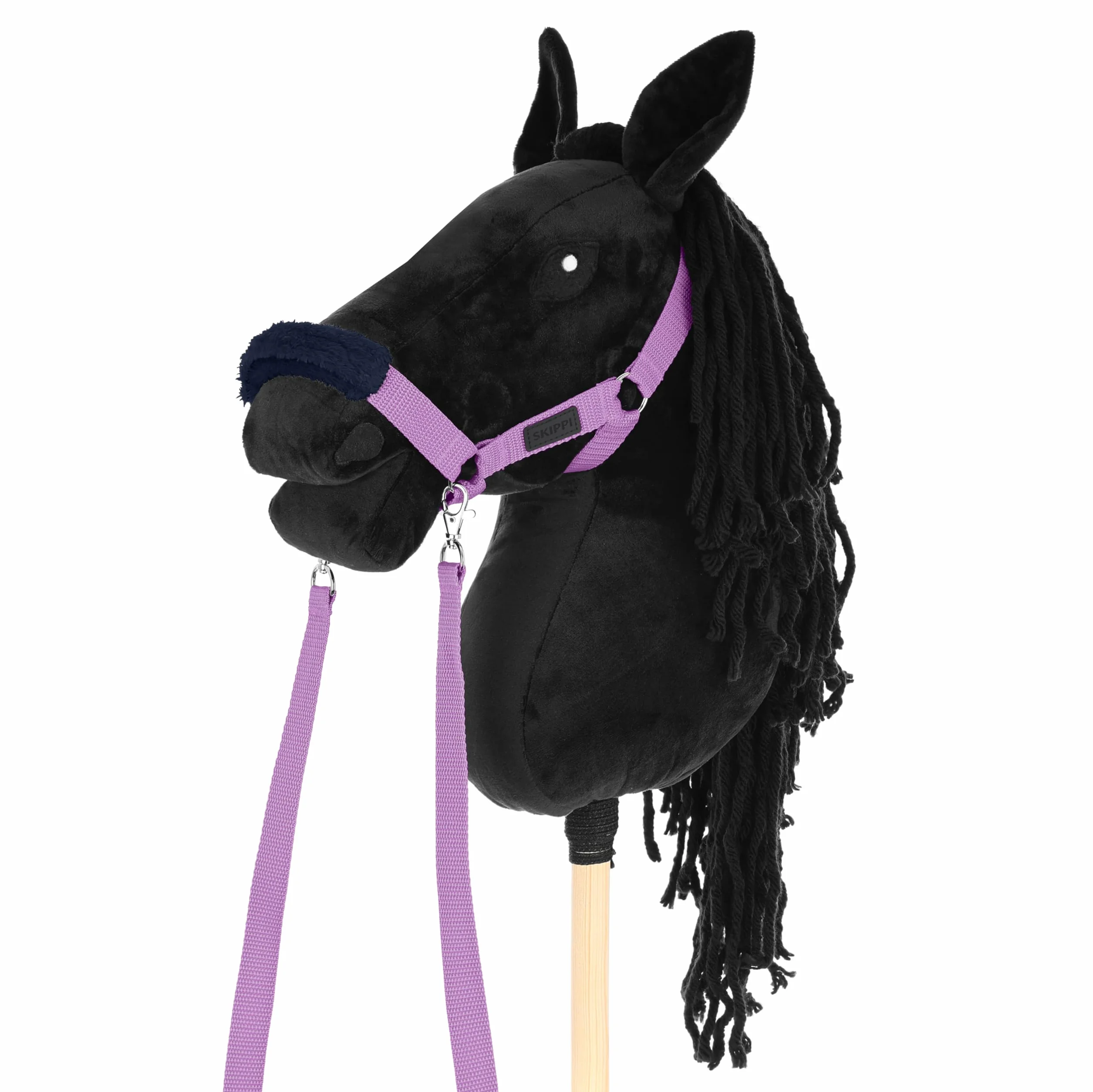 SKIPPI Kantar dla Hobby Horse - Lawendowy, Wodze i 2 Futerka, Hobby Horse Akcesoria, Uniwersalny rozmiar