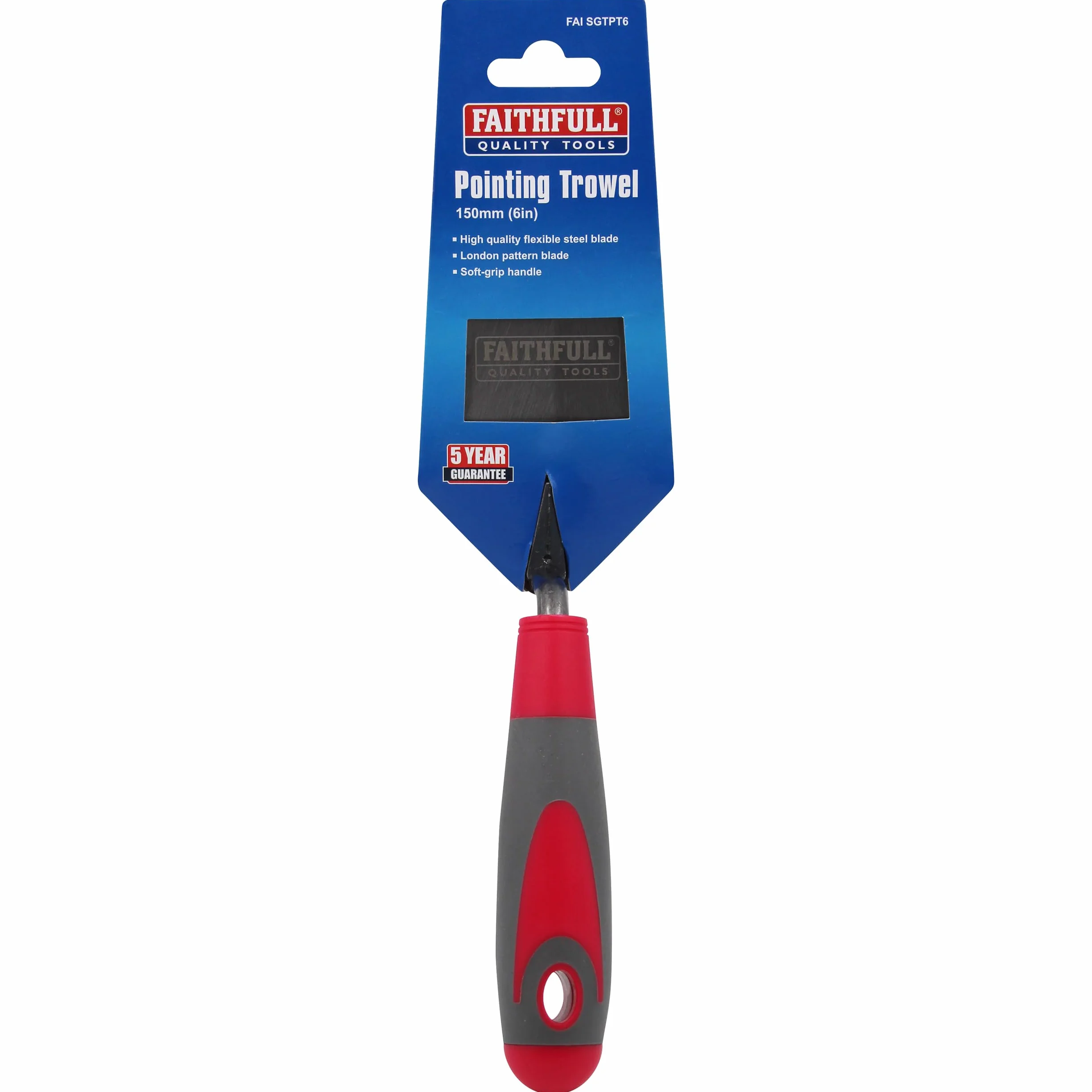Kielnia do spoin Faithfull Soft-Grip do formowania, naprawy i wymiany zaprawy – ostrze stalowe 150 mm (6 cali)