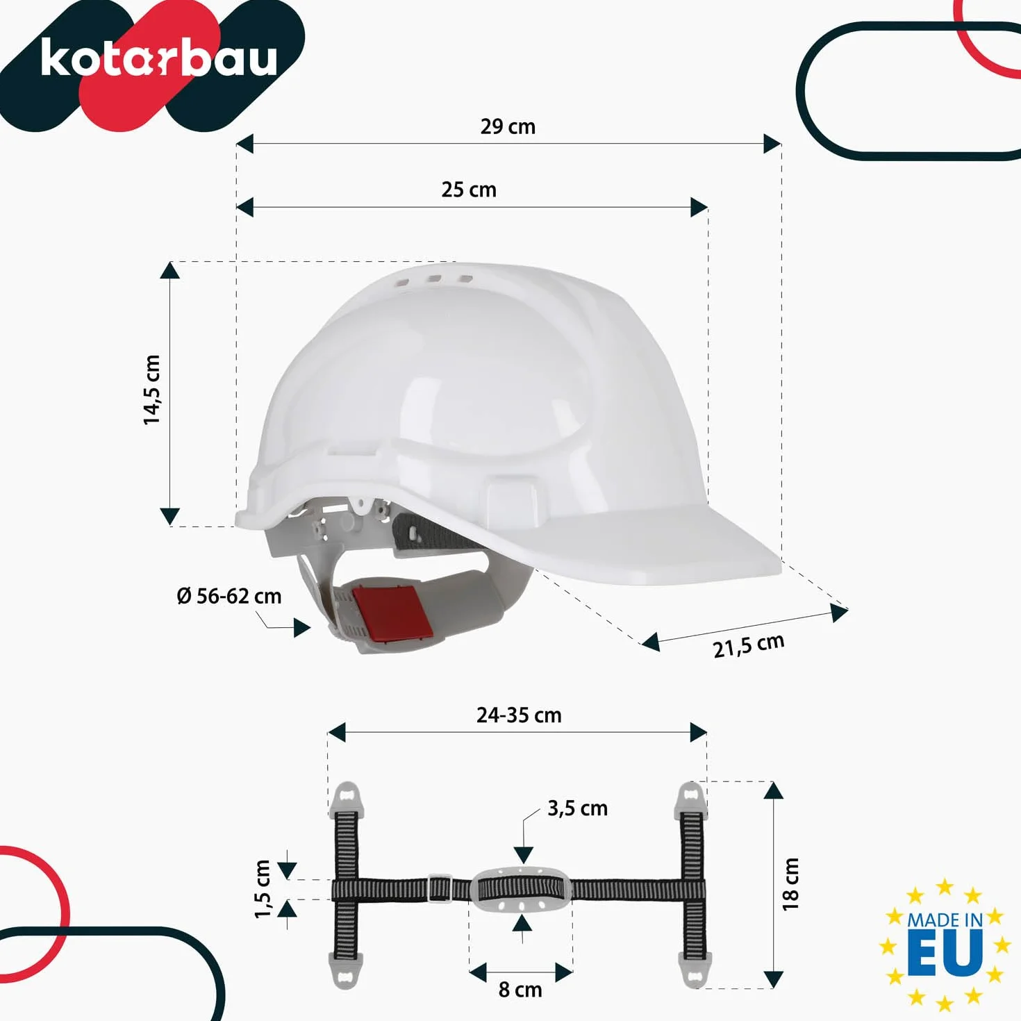 KOTARBAU® Regulowany kask ochronny Kolor