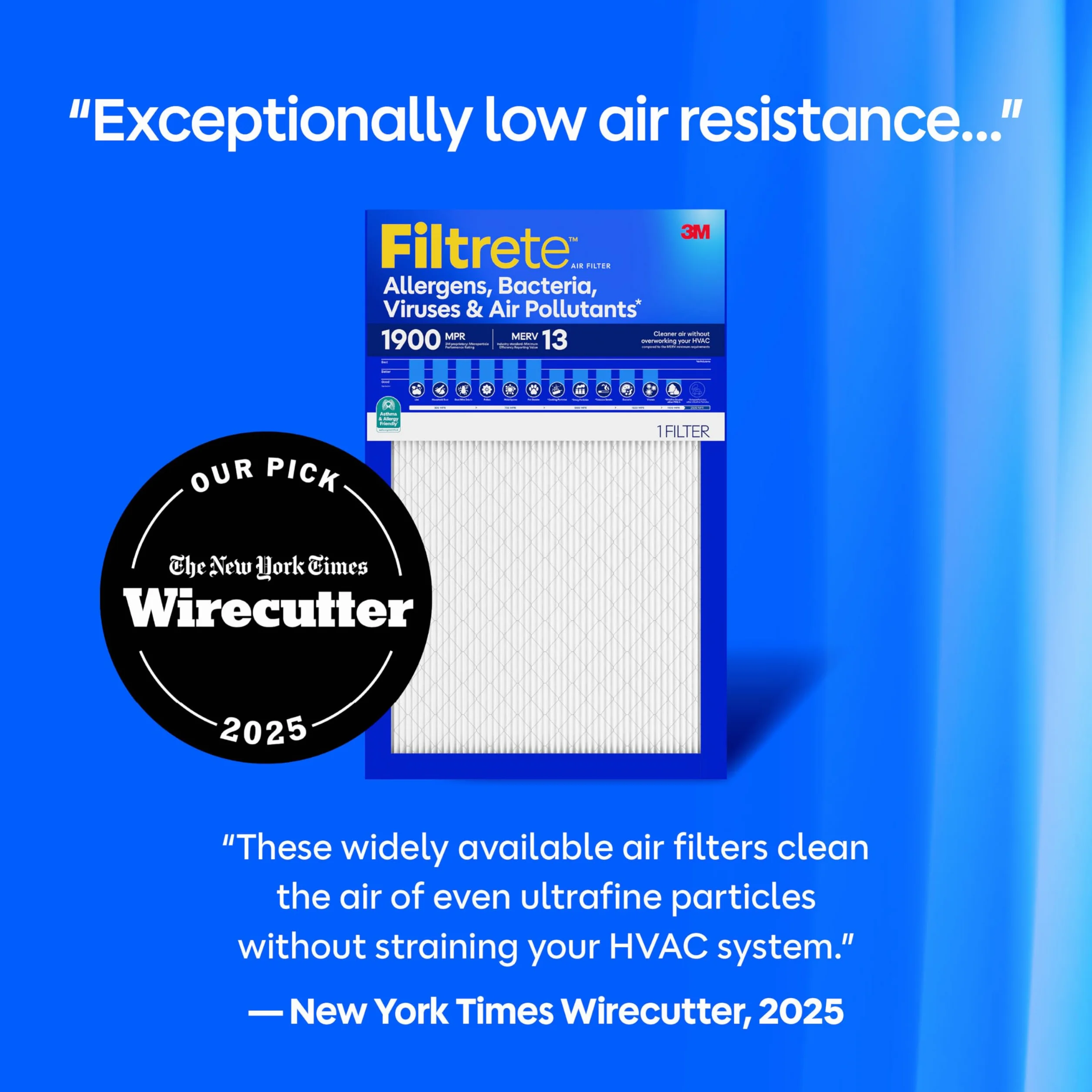 Filtrete 18 x 24 x 1 filtr powietrza do pieca AC, MERV 13, MPR 1900, filtr premium dla alergików, bakterii i wirusów, 3-miesięczny plisowany 1-calowy elektrostatyczny filtr do czyszczenia powietrza,