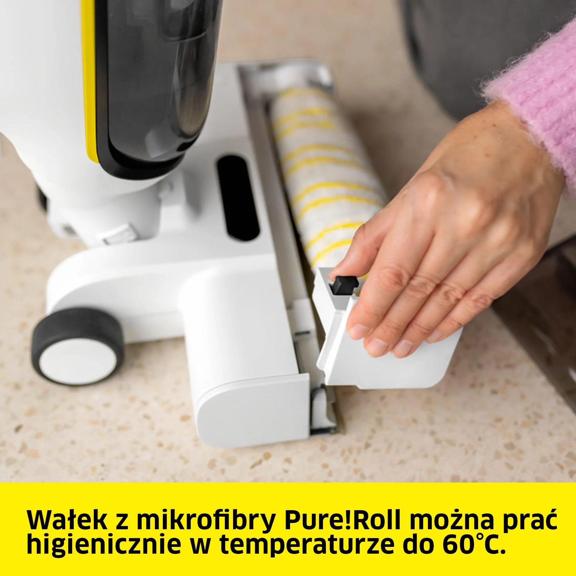 Kärcher bezprzewodowy mop odkurzający FCV 4 z 4 trybami czyszczenia, czas pracy na baterii: ok. 45 min, powierzchnia użytkowa na jedno ładowanie: ok. 200 m²