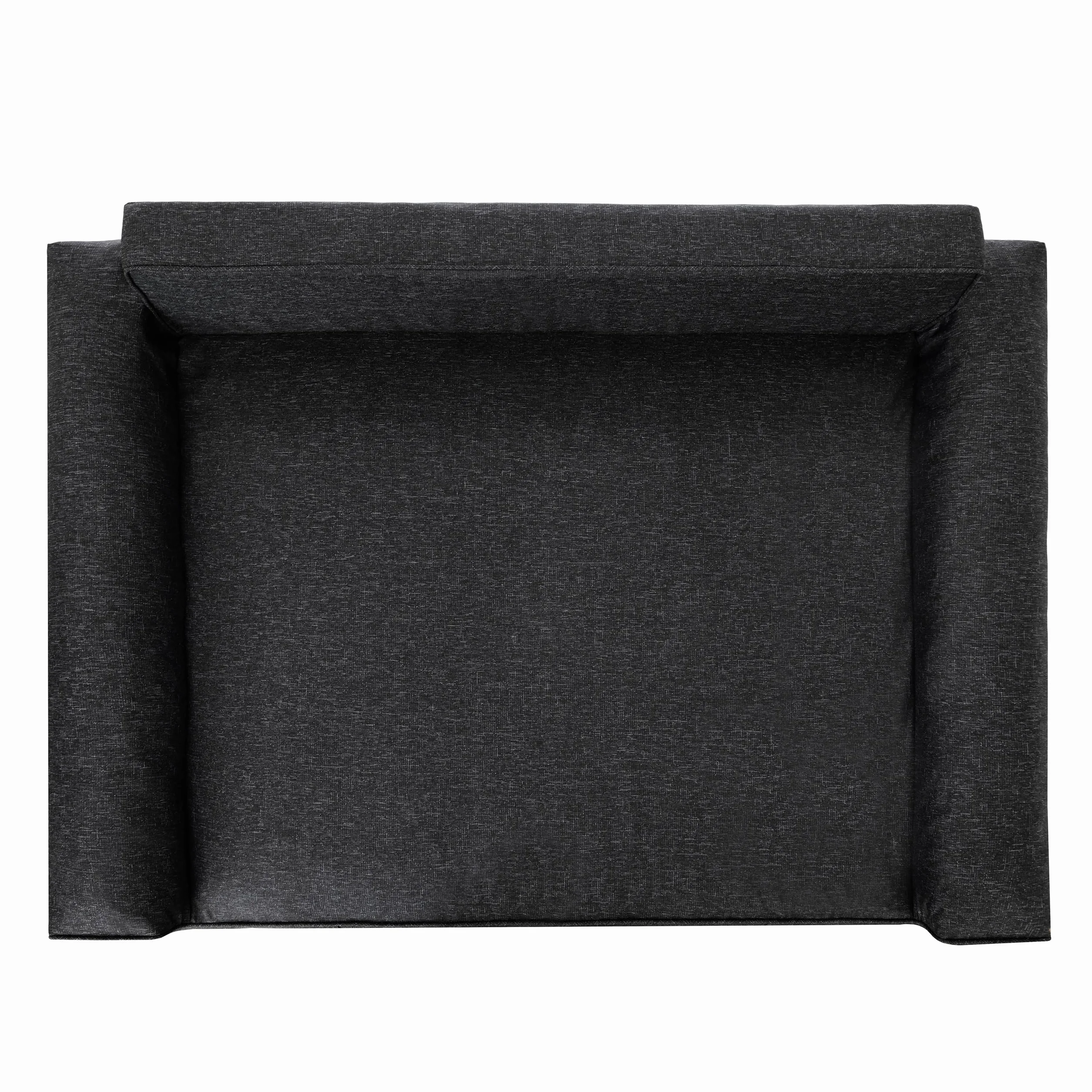 PillowPrim Legowisko dla psa, materac dla zwierząt domowych, legowisko dla kota, poduszka dla psa, legowisko dla psa, ortopedyczne, popiół, 55 cm, czarne, 98 x 66 cm