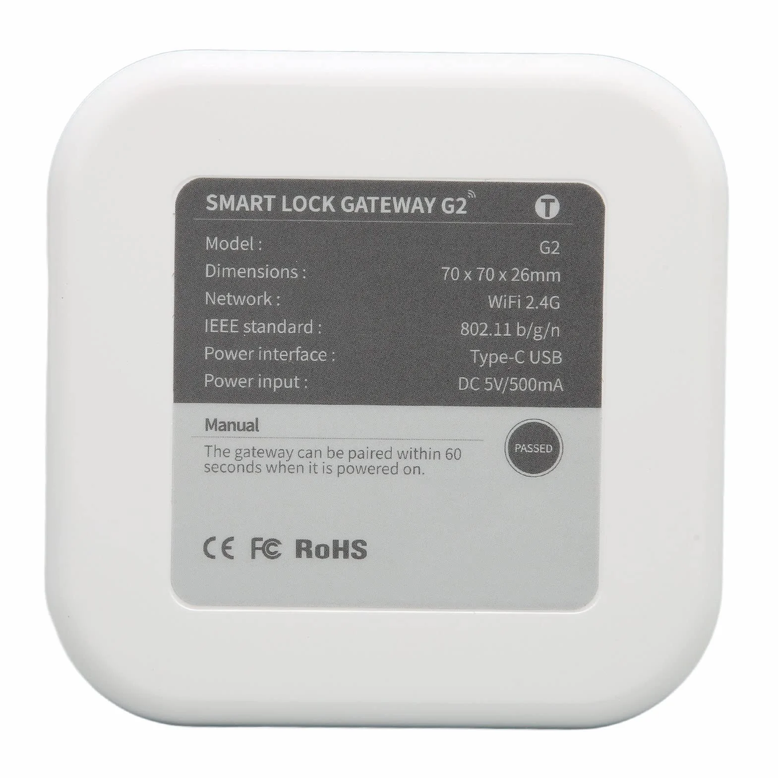 Inteligentna Blokada Drzwi Bramka Wi-Fi, Inteligentna Bramka Wi-Fi Praca ze Sterowaniem Głosowym w Aplikacji TTLock, Zdalne Sterowanie Blokada Drzwi Deadbolt, Mostek Wi-Fi do Sterowania Głosowego