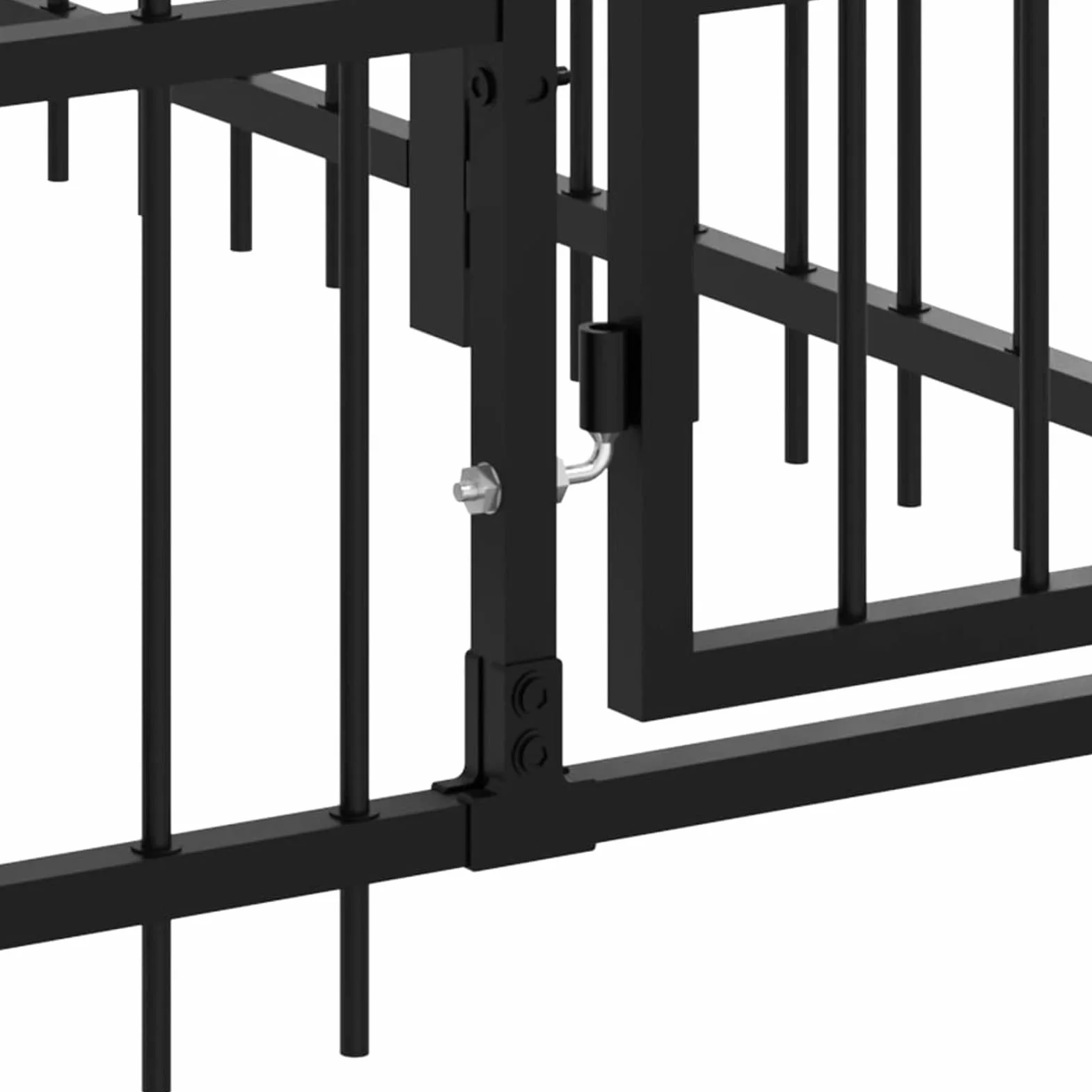 Homgoday Klatka dla psa, stalowa klatka dla psa na zewnątrz 3,75 m², klatka dla psa wewnętrzna klatka dla psa Kennel dla psów klatki dla psów ogrodzenie dla psa na zewnątrz model 3124579
