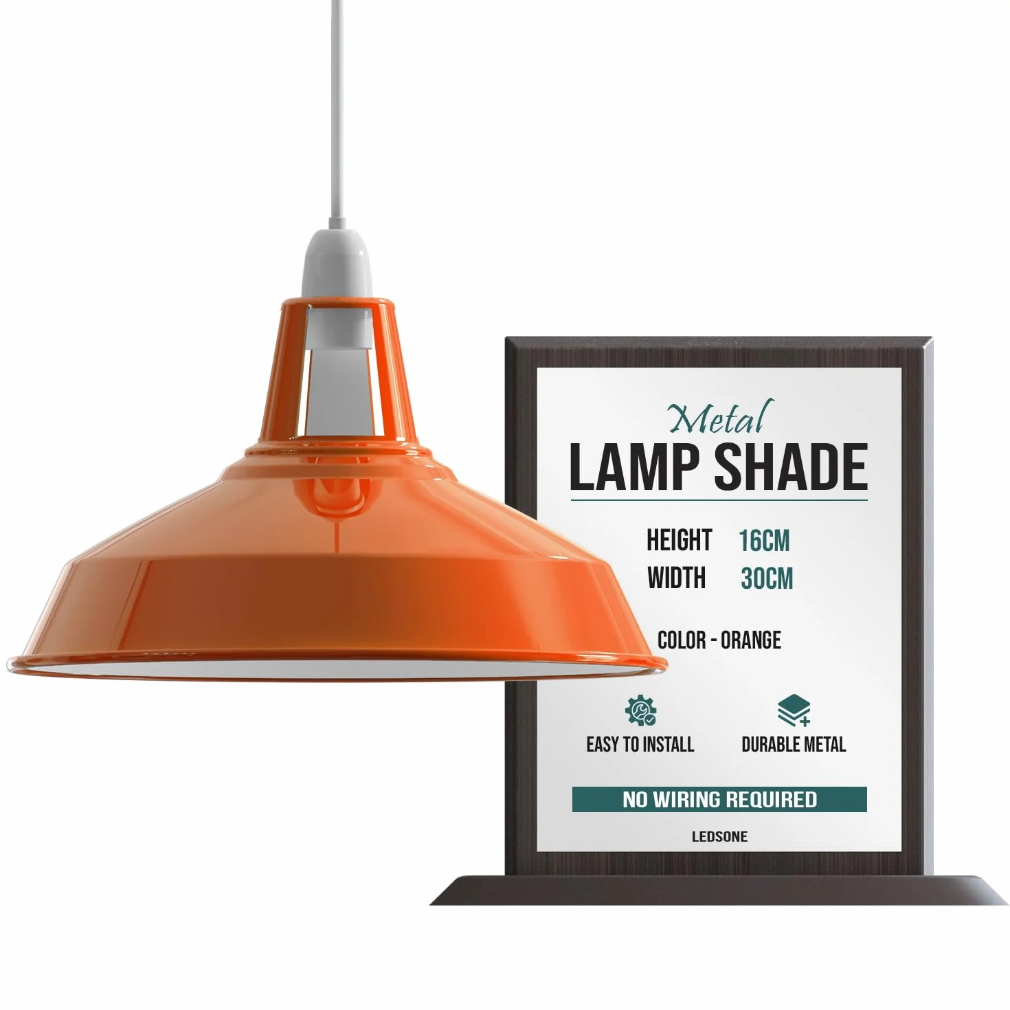 Pomarańczowe metalowe abażury do lamp w nowoczesnym stylu retro antyczne odcienie do lamp sufitowych, abażury do przemysłowych lamp wiszących do sypialni, kuchni i łazienki