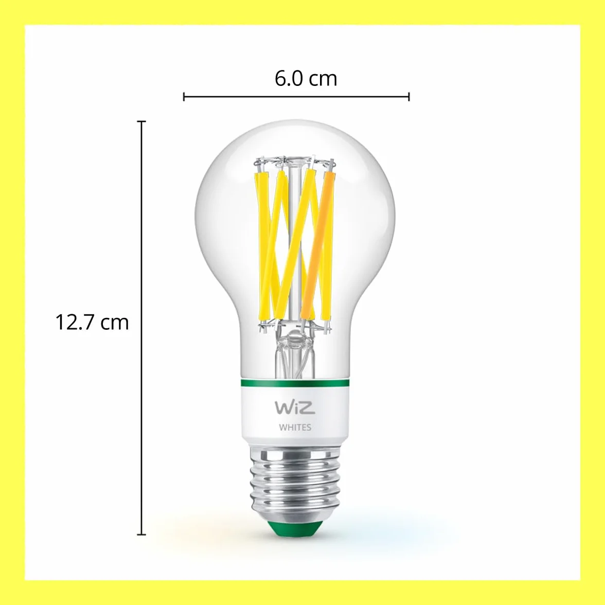 WiZ Ultra wydajna inteligentna lampa LED, E27, klasa efektywności energetycznej A, energooszczędna, automatyzacja i inteligentne sterowanie za pomocą aplikacji/głosu przez Wi-Fi